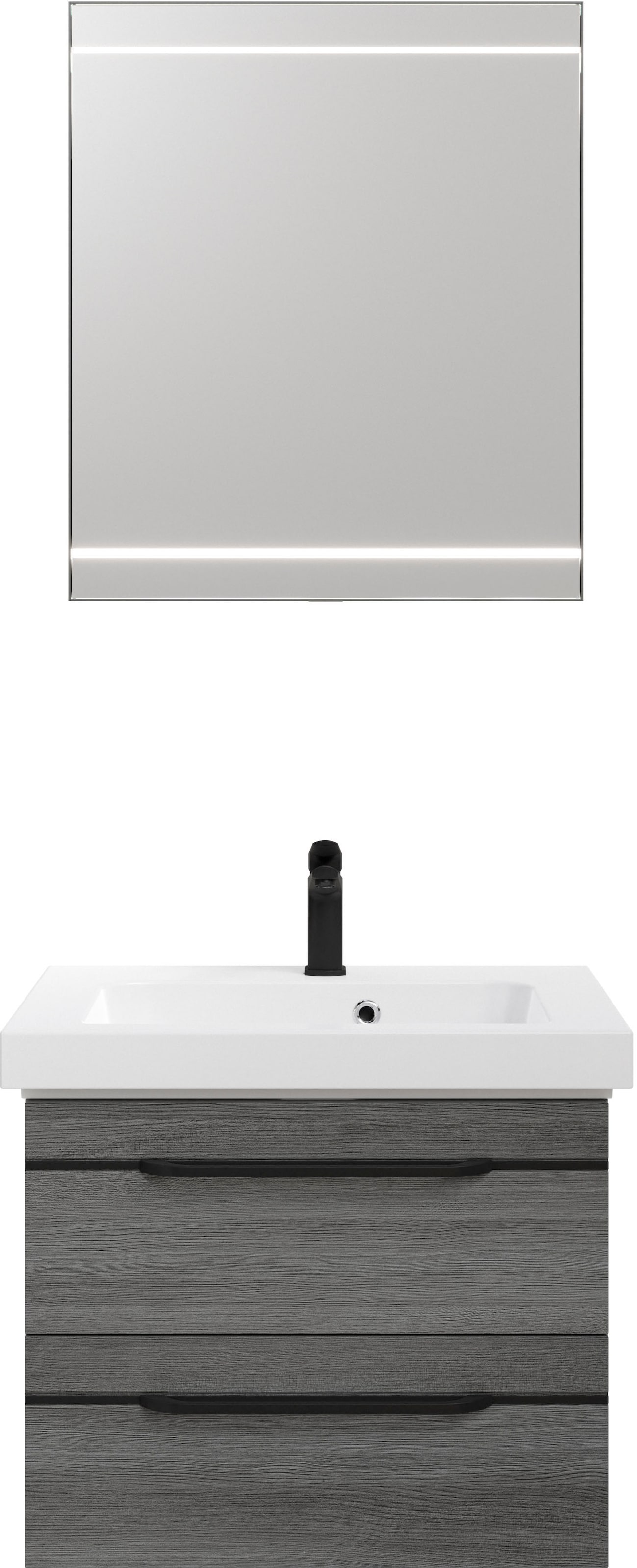 Saphir Badmöbel-Set »Balto 2-teilig Mineralmarmor-Waschtisch mit LED-Spiege günstig online kaufen