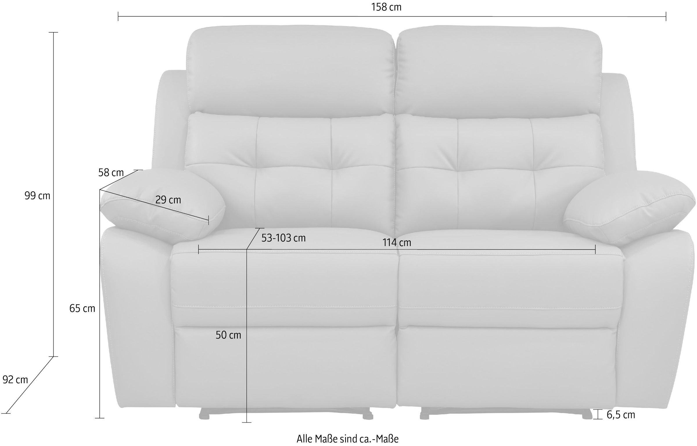 Home affaire 2-Sitzer »Lannilis«, mit manueller und elektrischer Relaxfunktion