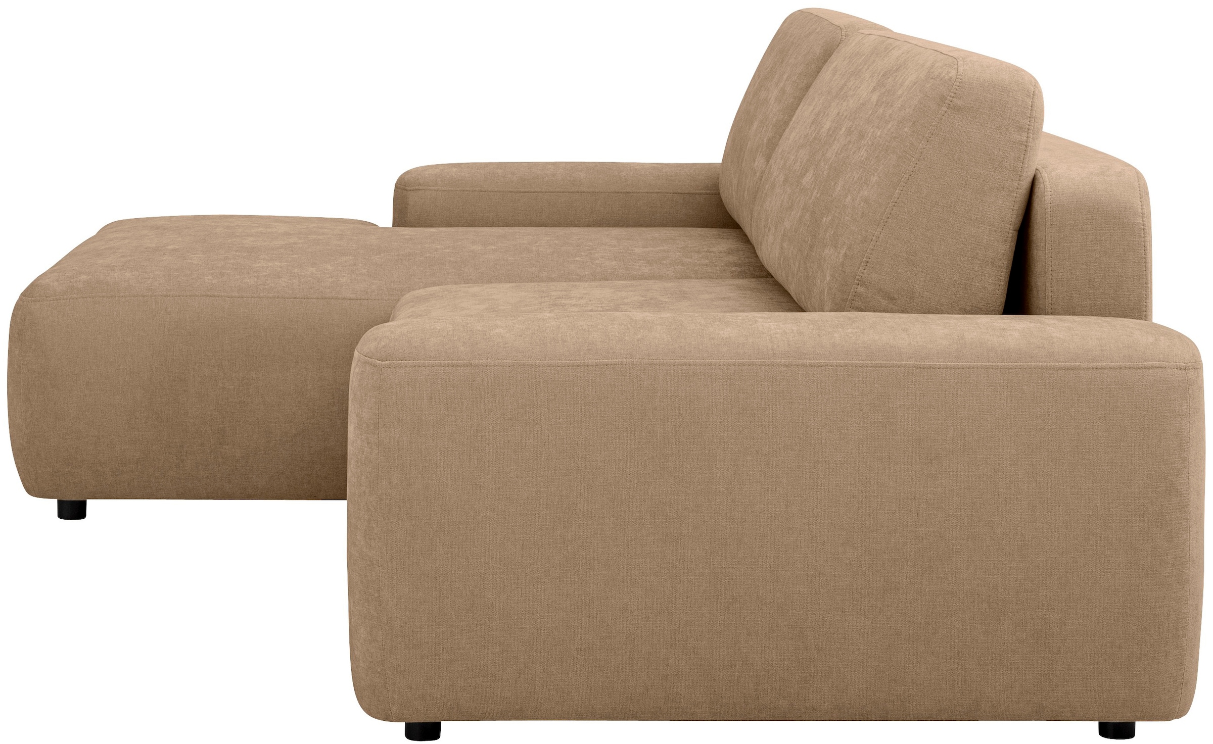 INOSIGN Ecksofa »TORGE (264cm), Schlafsofa in Cord, Samtvelours o Struktur fein, L-Form«, Schlaffunktion, Bettkasten, Liegefläche: 125/210 cm