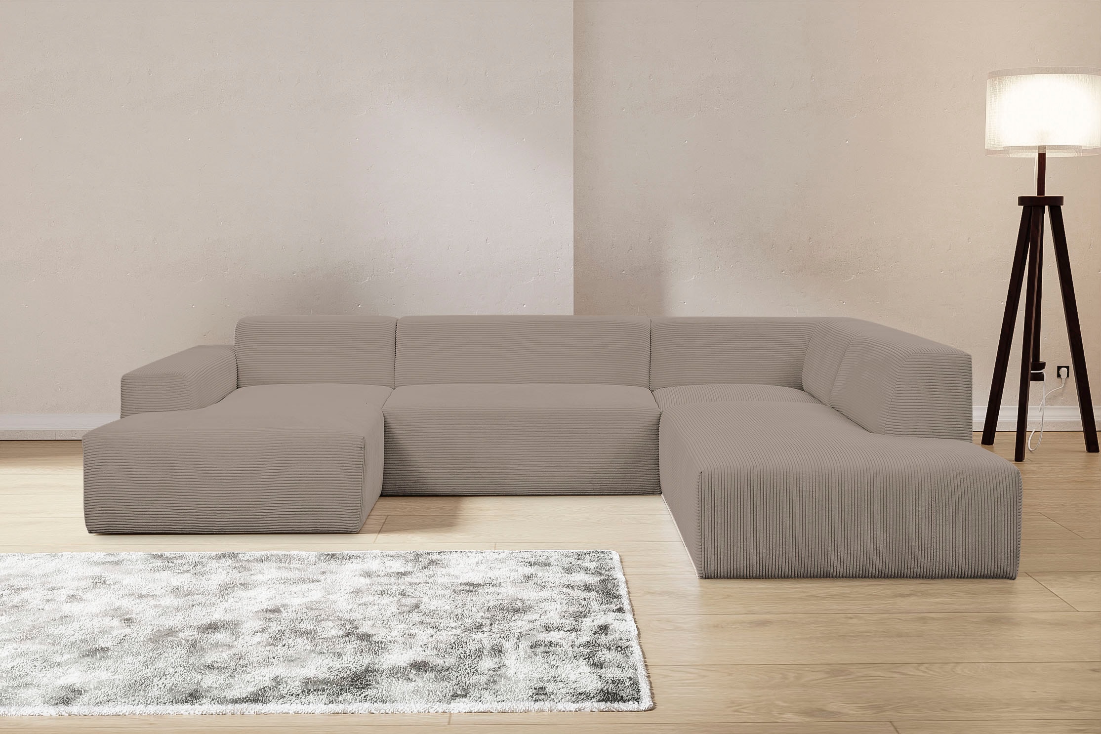 INOSIGN Wohnlandschaft "Zeus U-Form", Curvy Trend Wohnlandschaft mit urbane günstig online kaufen