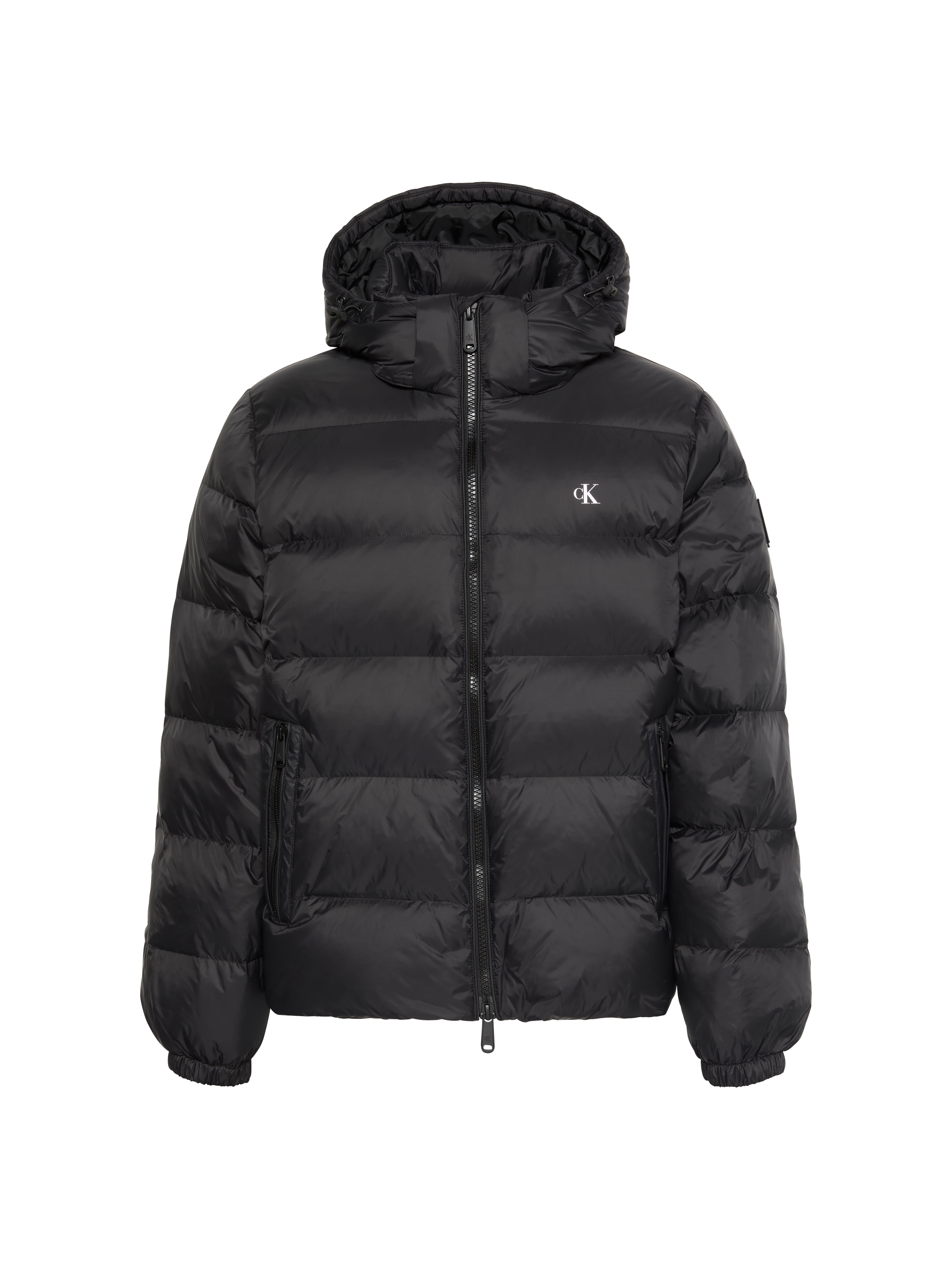Calvin Klein Jeans Steppjacke mit Kapuze Regular Fit, warm wattiert, Logo-Stickerei