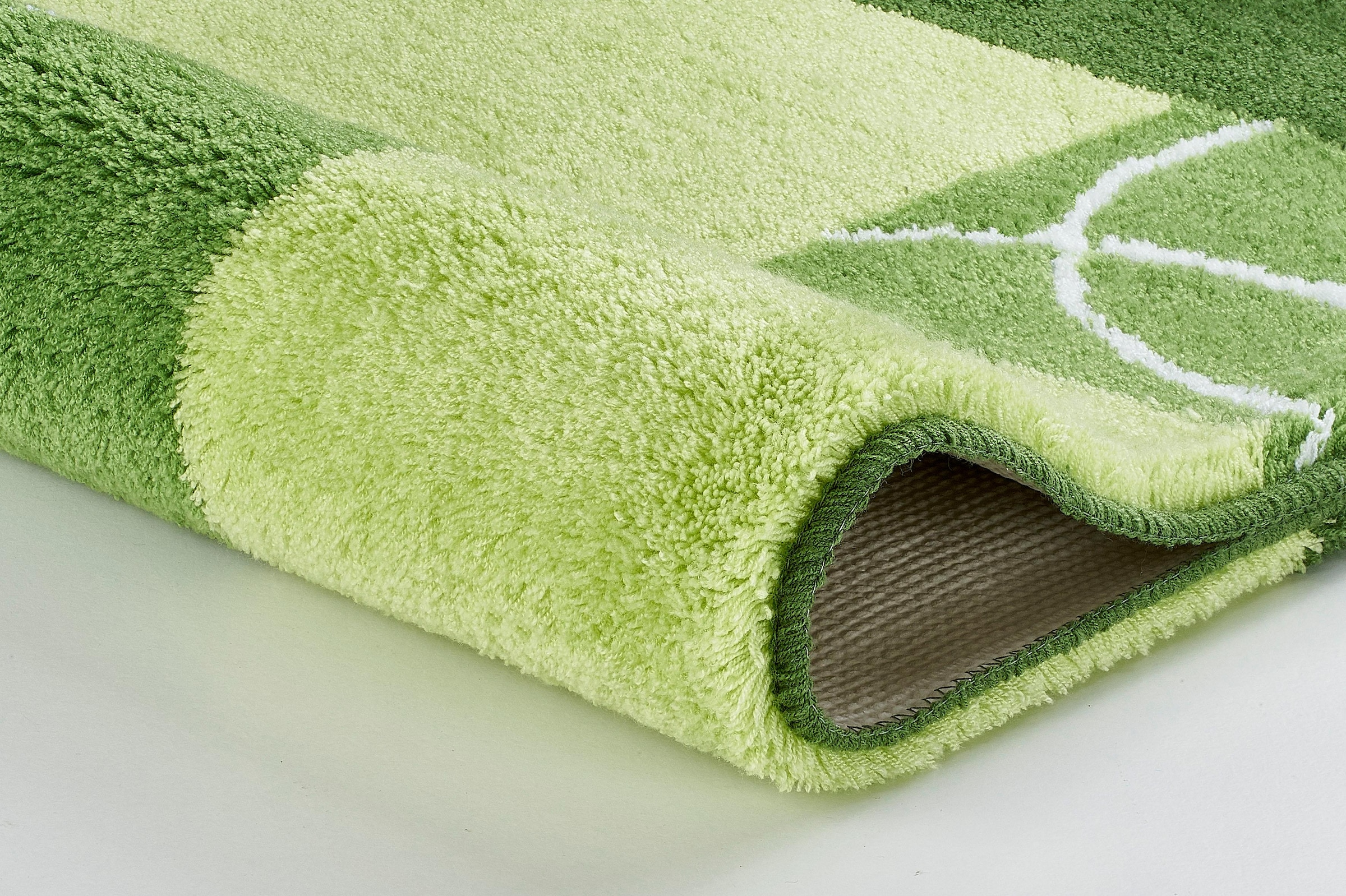 MEUSCH Badematte »Curly«, rutschhemmend beschichtet, fußbodenheizungsgeeignet, Badteppich, modernes Design, waschbar