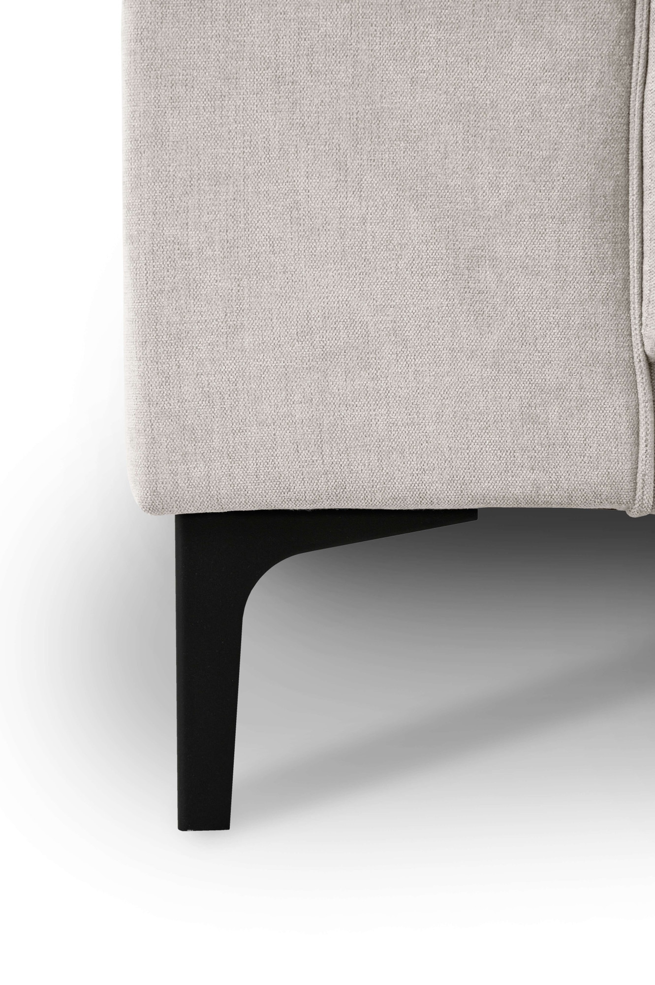 Places of Style Ecksofa »Polsterecke Oland, Struktur, Flachgewebe, Luxus-Microfaser, Boucle«, L-Form, 280 cm, Wellenunterfederung, Skandi-Design, Metallfüße