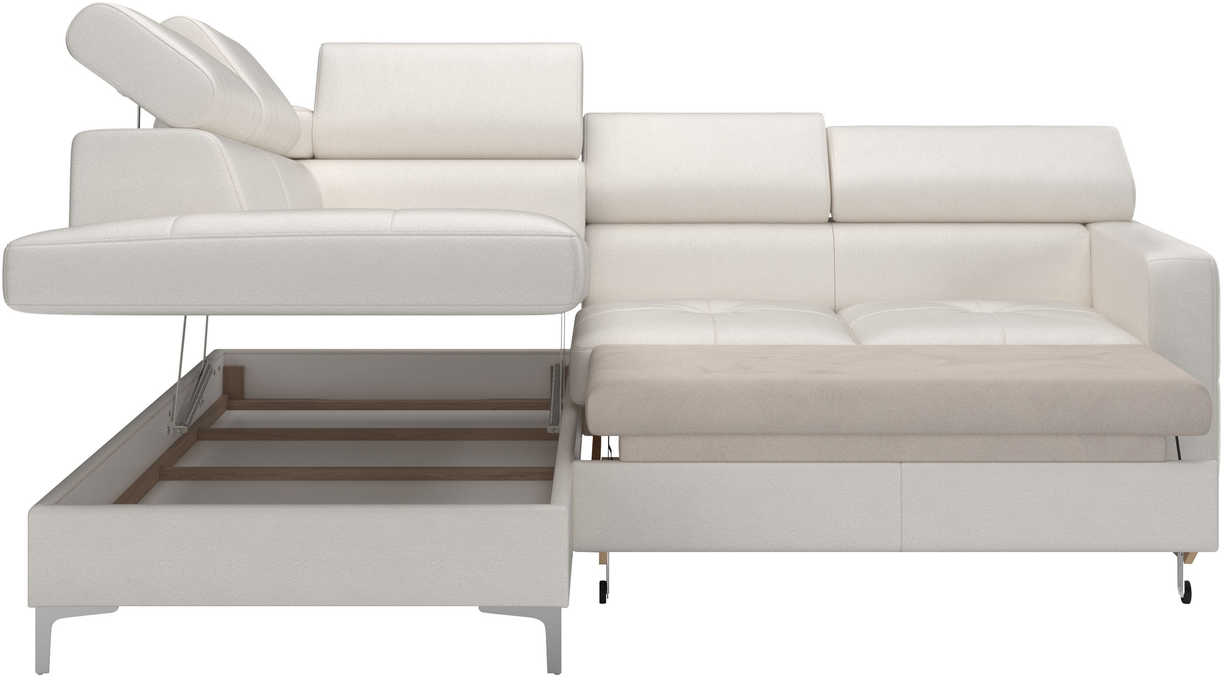 COTTA Ecksofa »Sammy L-Form«, mit Kopfteilverstellung, wahlweise mit Bettfunktion & Bettkasten