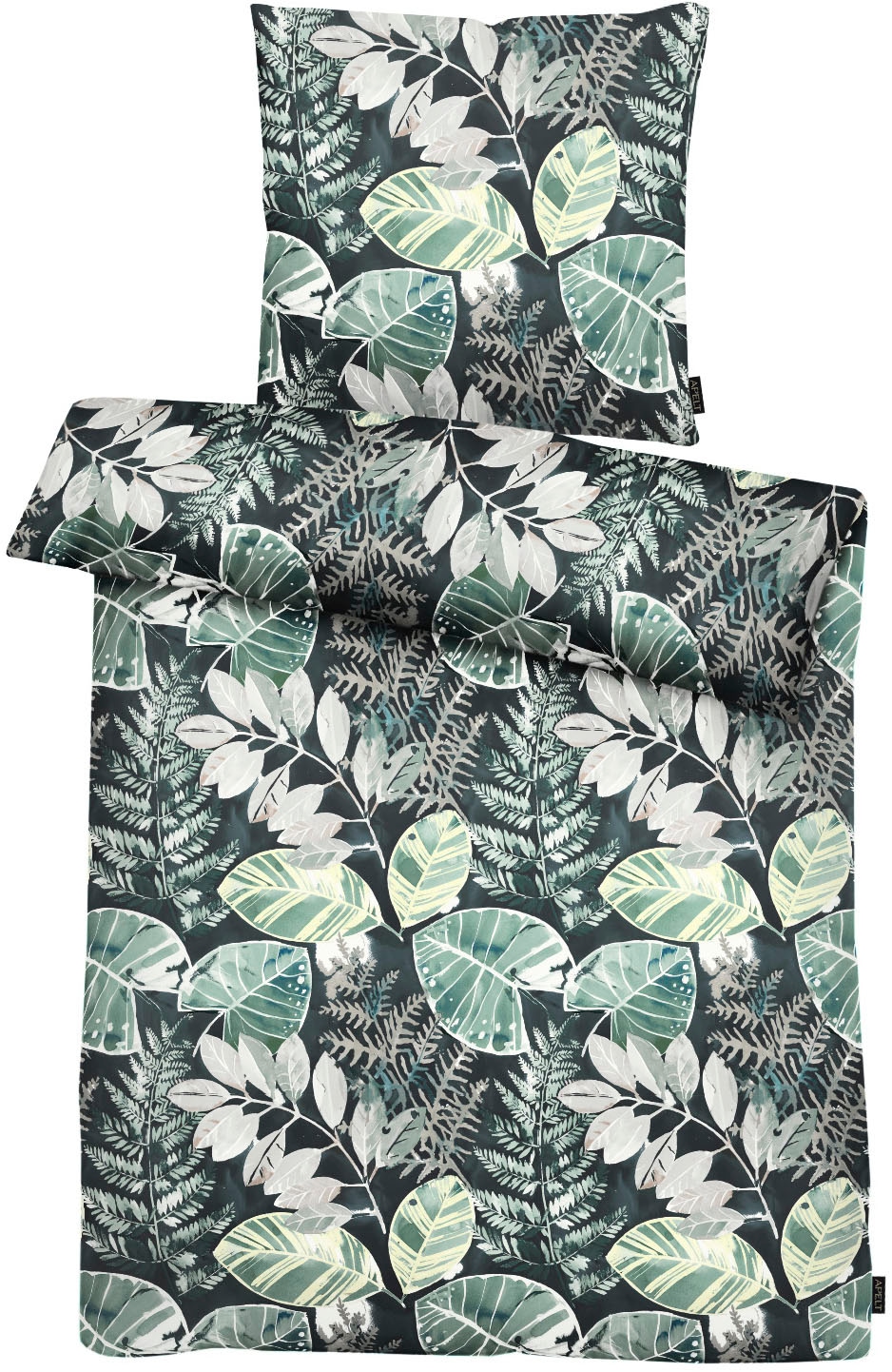 APELT Bettwäsche »Eden GOTS« 2 Stk. tlg. Blatt- Farnmotive günstig online kaufen