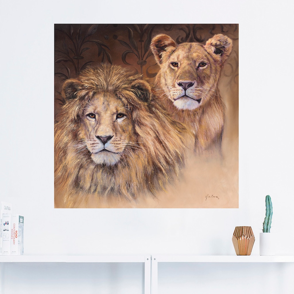 Artland Wandbild »Löwen«, Wildtiere, (1 St.)