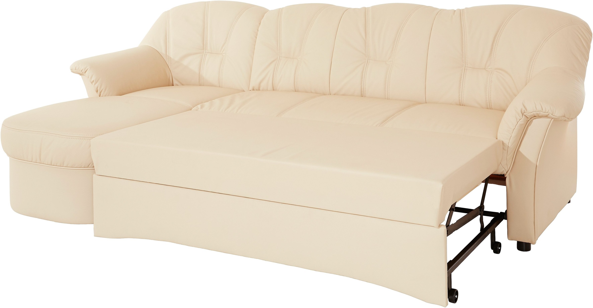 DOMO collection Ecksofa »Flores Schlafsofa, B/T/H: 233/142/86 cm, L-Form«, wahlweise mit Bettfunktion, wahlweise mit Federkern, auch in Leder