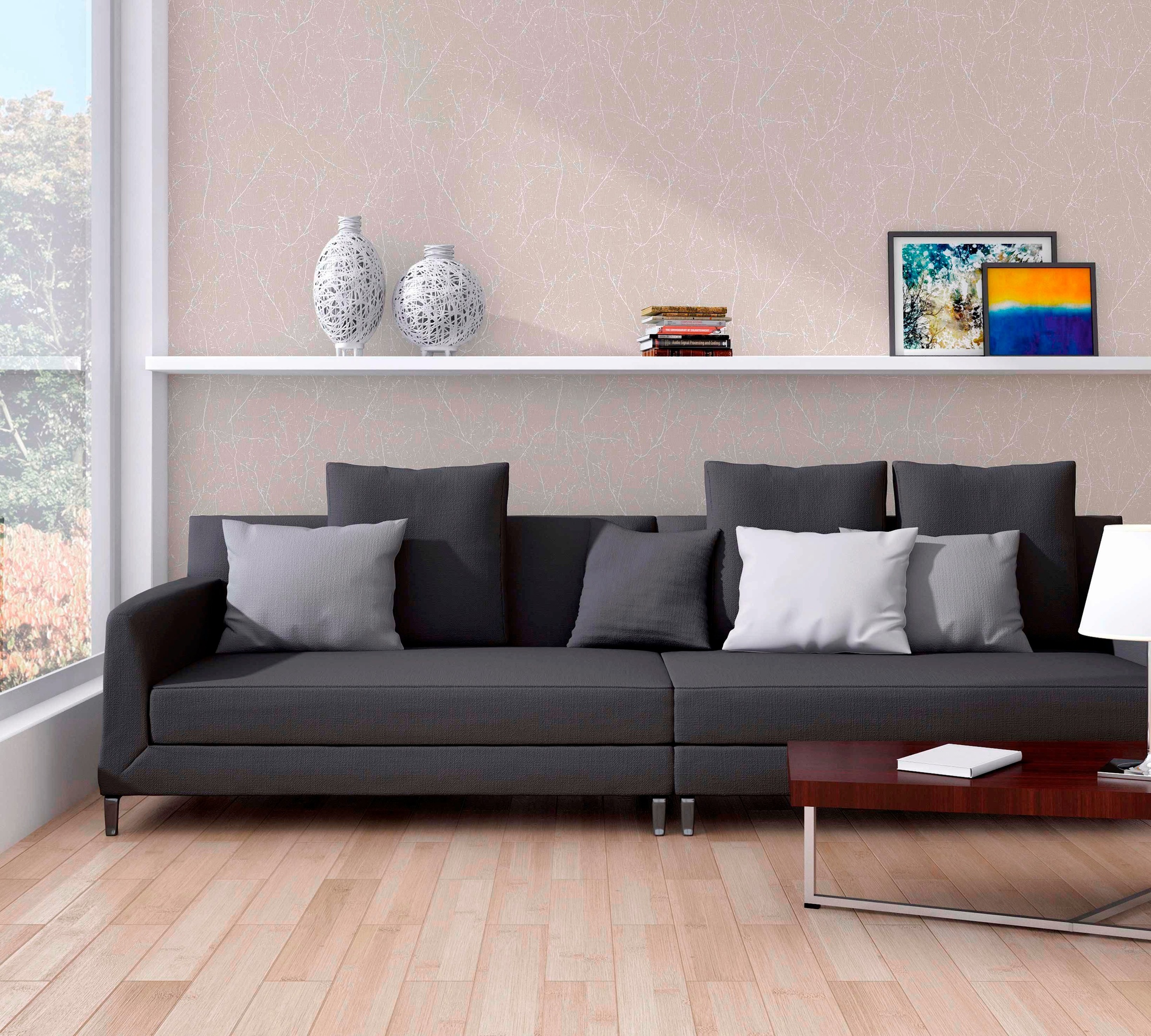 A.S. Création Vliestapete »Terra Tapete mit Ästen« matt strukturiert Natur-Tapete Landhaus Floral