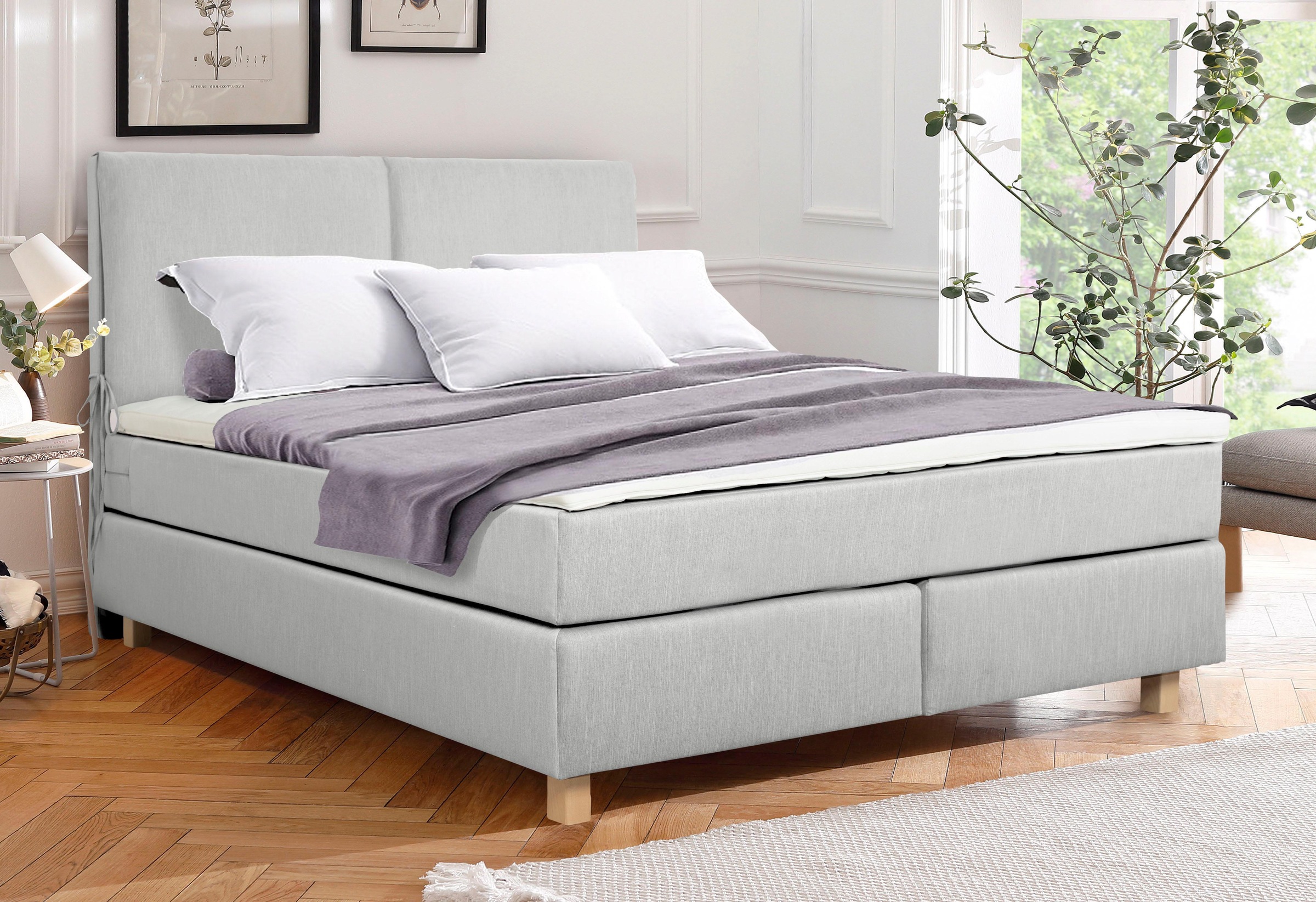 Home affaire Boxspringbett »Nele« inkl. Topper im schlichtem Design günstig online kaufen