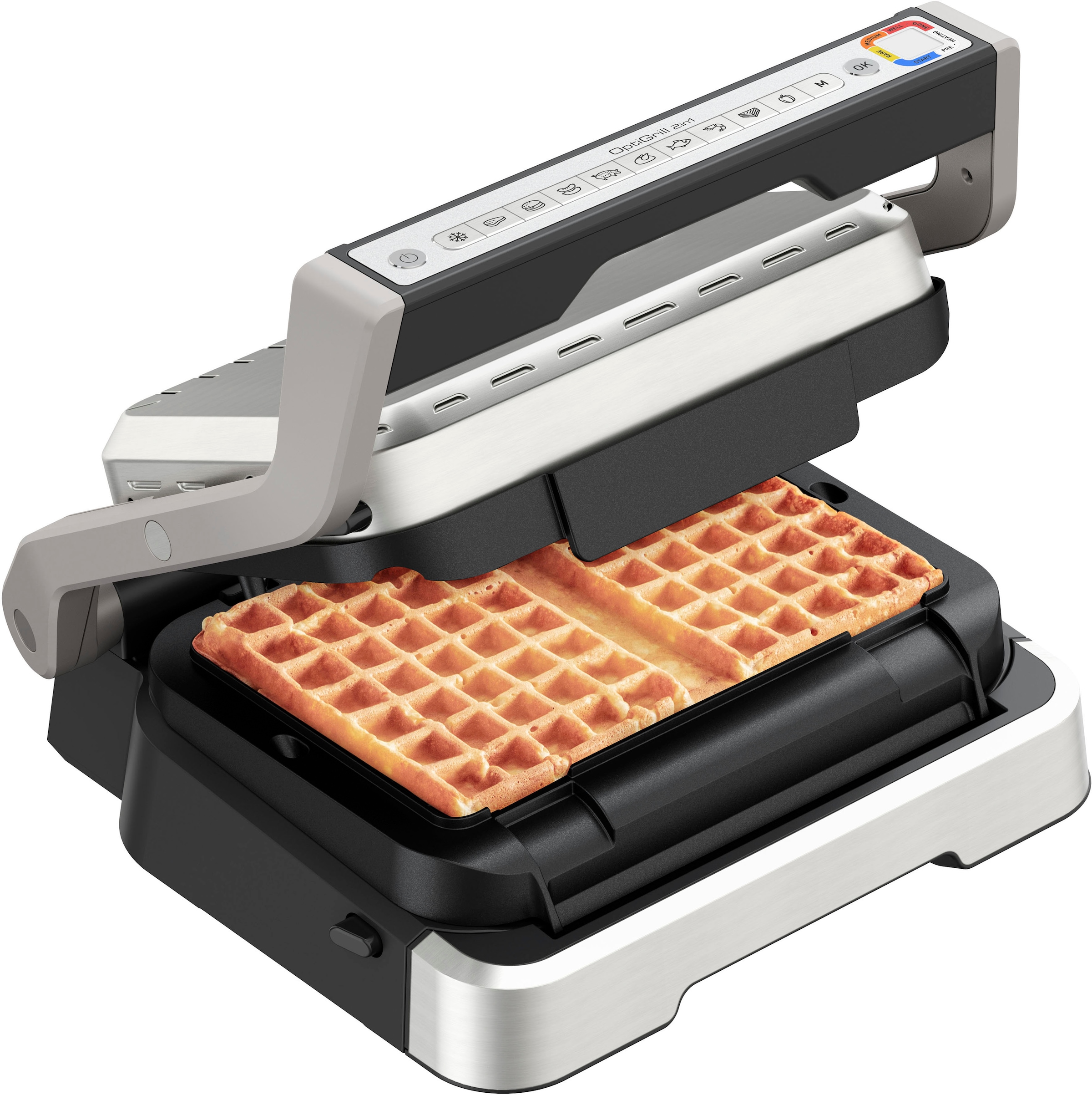 Tefal Waffelplatten »XA7308 OptiGrill«, Aluminium, (2 St.), für 4in1 und 2in1 Modelle, Zubereitung von Belgischen Waffeln