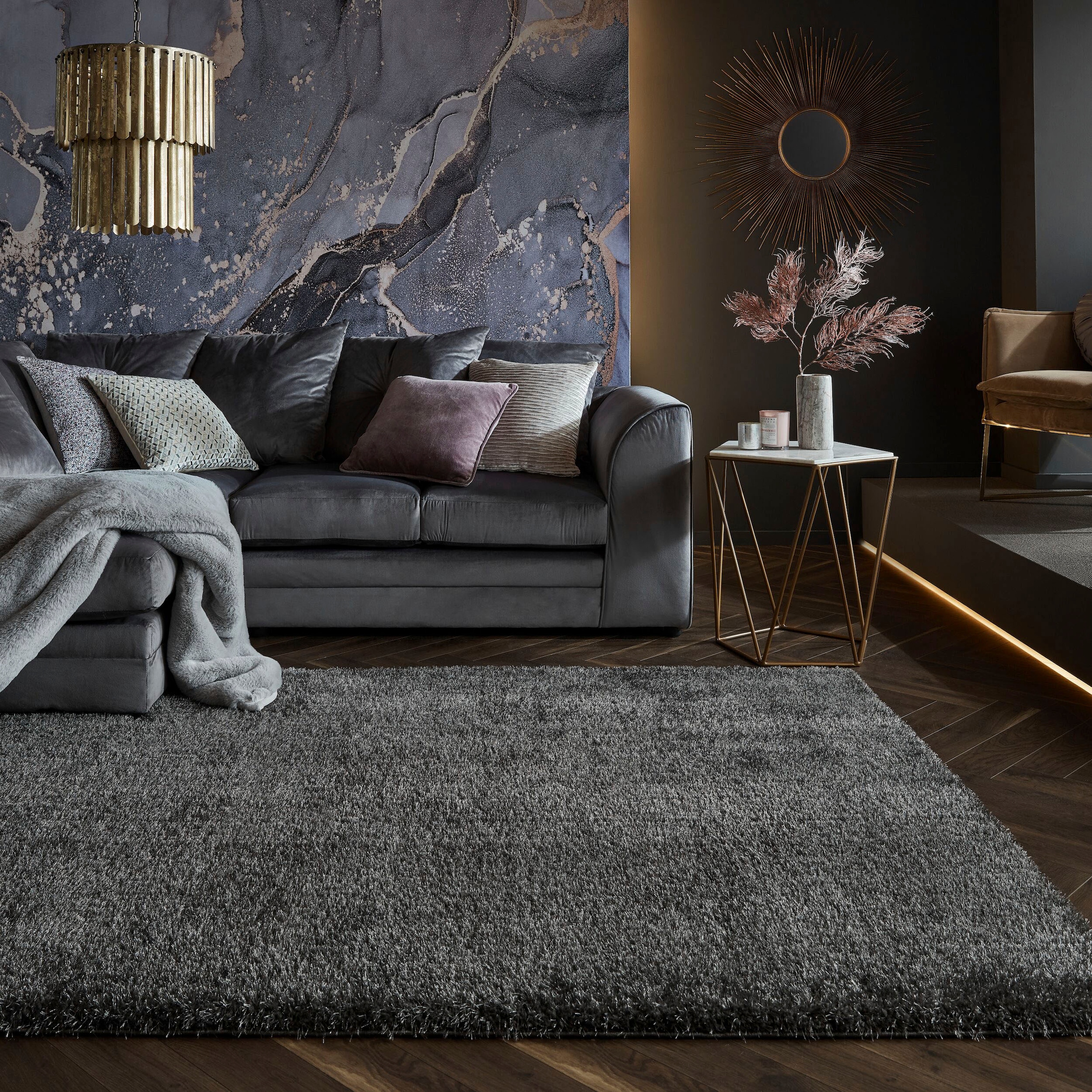 FLAIR RUGS Hochflor-Teppich »Velvet«, rechteckig, 40 mm Höhe günstig online kaufen