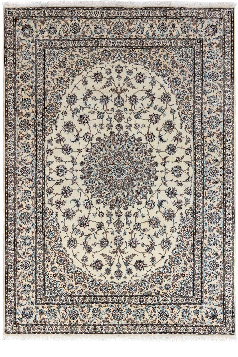 2. Bild von morgenland Wollteppich »Nain 9la Medaillon Beige 348 x 248 cm«, rechteckig, Unikat mit Zertifikat