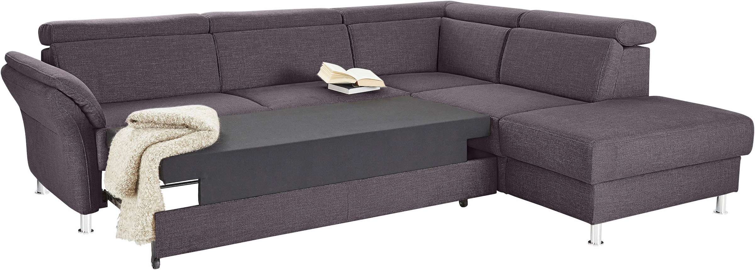 sit&more Ecksofa »Avignon L-Form«, inklusive Kopfteilverstellung, wahlweise mit Bettfunktion