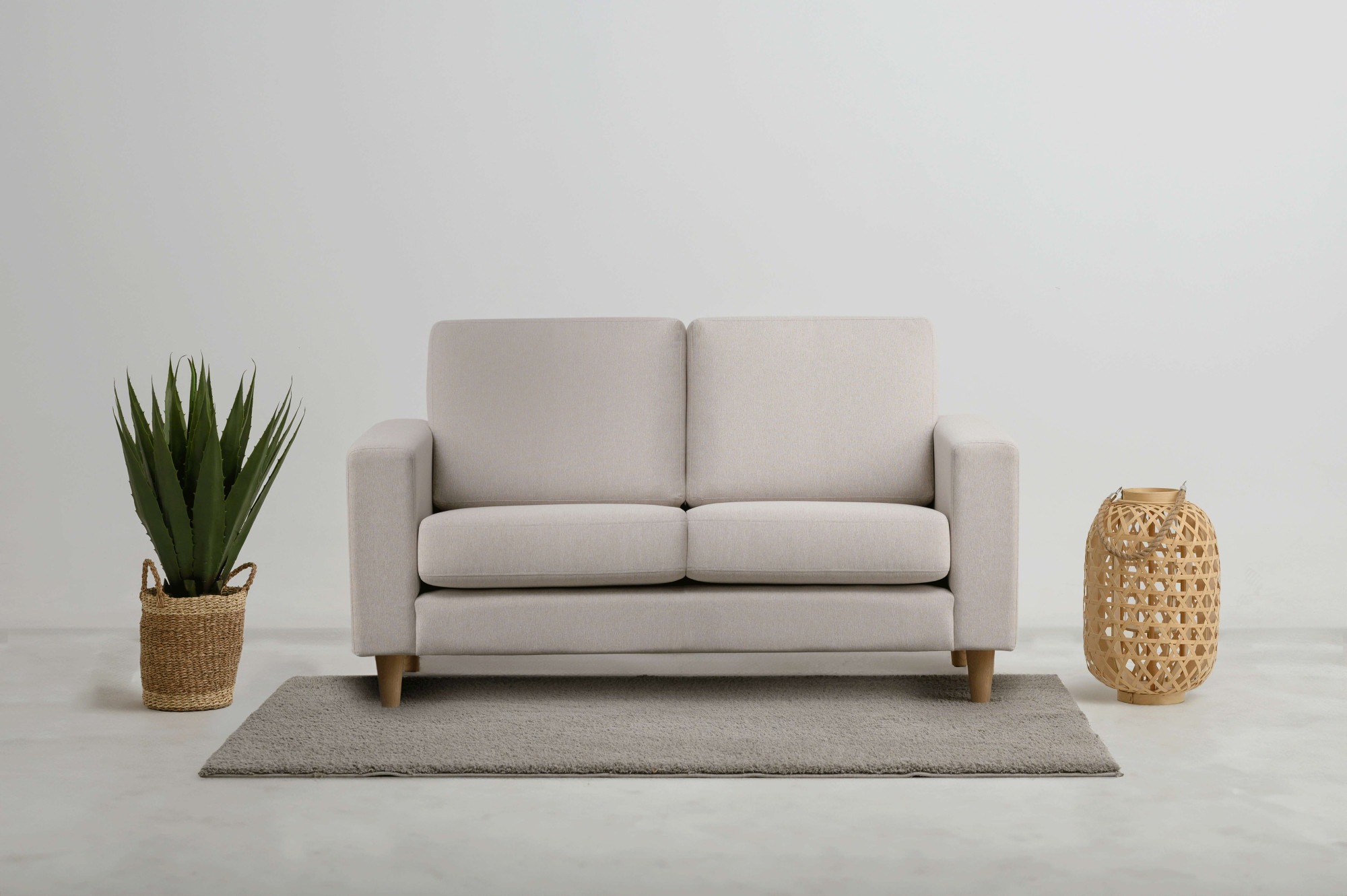 OTTO home 2-Sitzer »Tvinno« im skandinavischen Stil, mit Massivholzfüßen, B günstig online kaufen