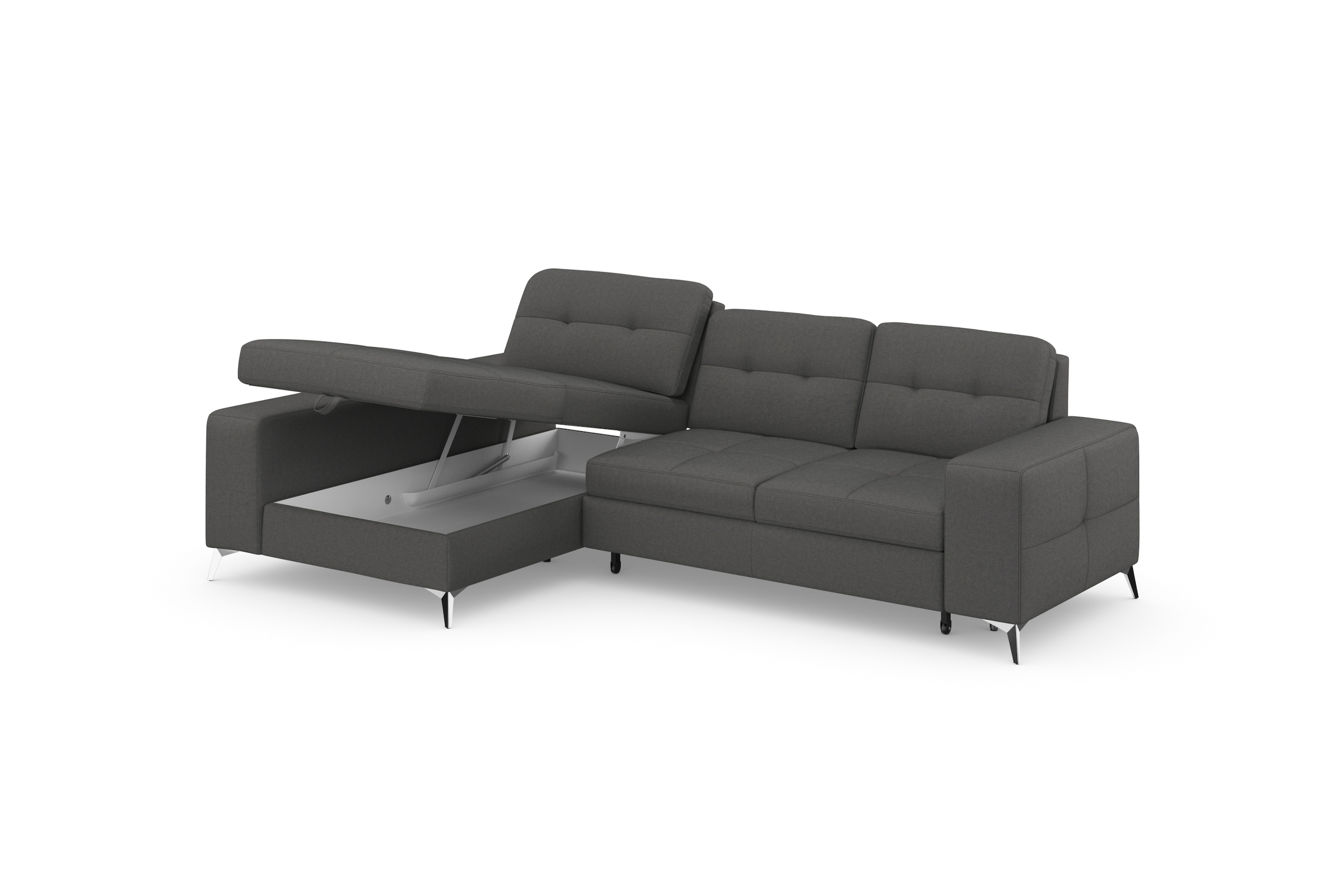 sit&more Ecksofa »Baviene L-Form«, inklusive Sitztiefenverstellung und Federkern, wahlweise Bettfunktion