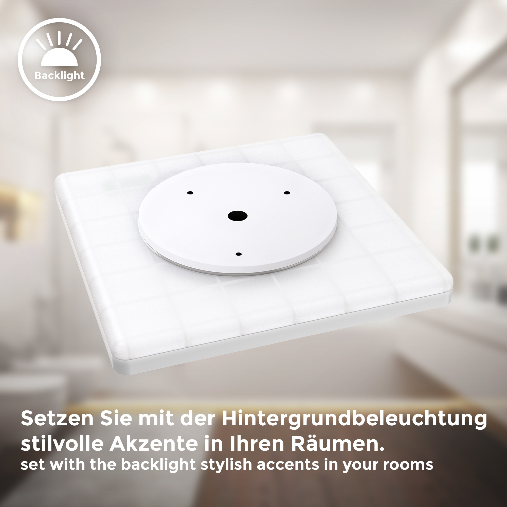 B.K.Licht LED Deckenleuchte »LED Bad-Deckenlampe, mit Backlight, Ultraflach«, 1 flammig, Leuchtmittel LED-Modul | LED fest integriert, Indirektes Licht, 18W, 4.000K, 2400Lm, IP44, L:29cm
