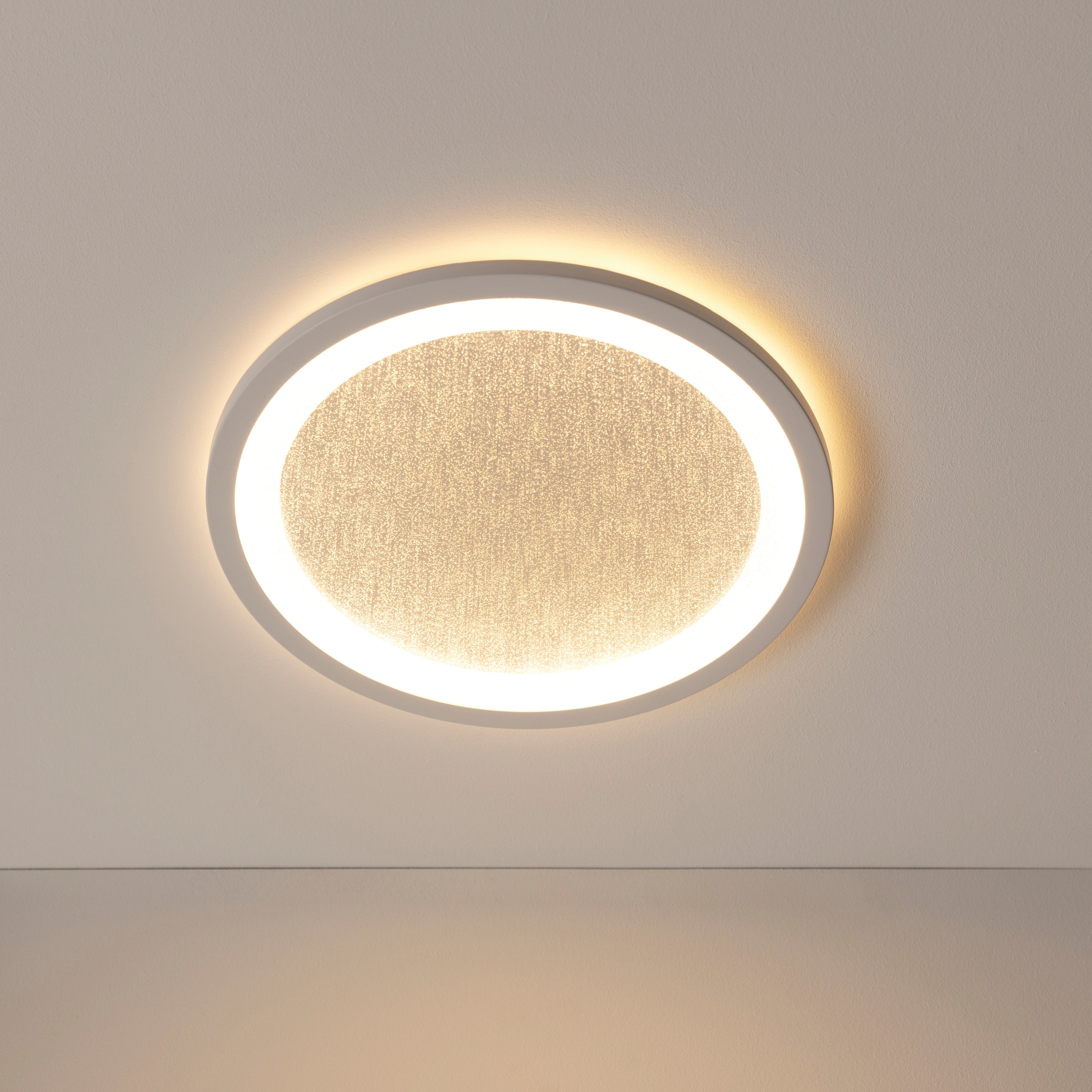 BreLight LED Deckenleuchte »Tanida«, LED-Deckenlampe, Glitzereffekt, RGB, dimmbar, 2200lm, 3000-6500K, weiß