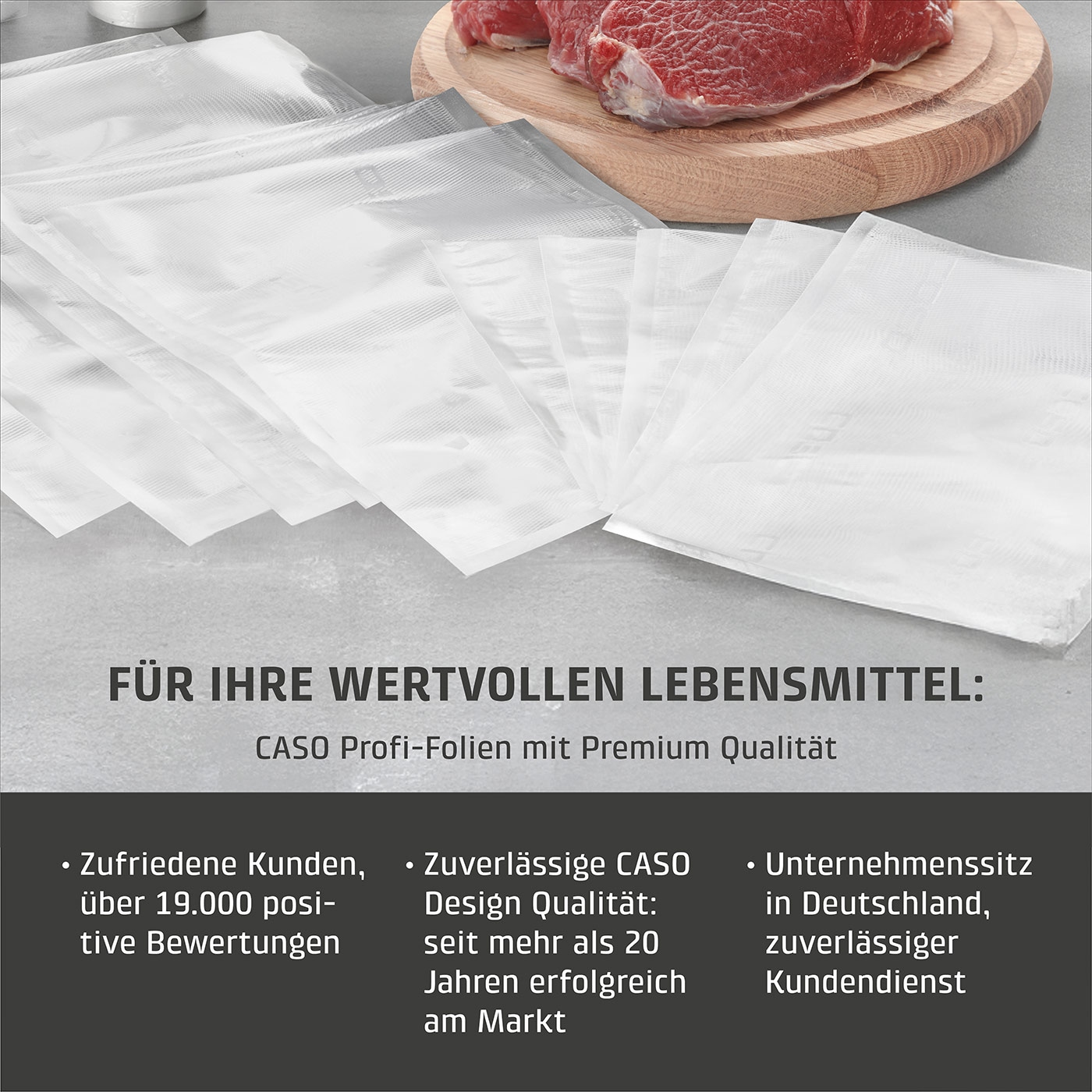 Caso Vakuumier-Folienrollen »1223« 2 Stück