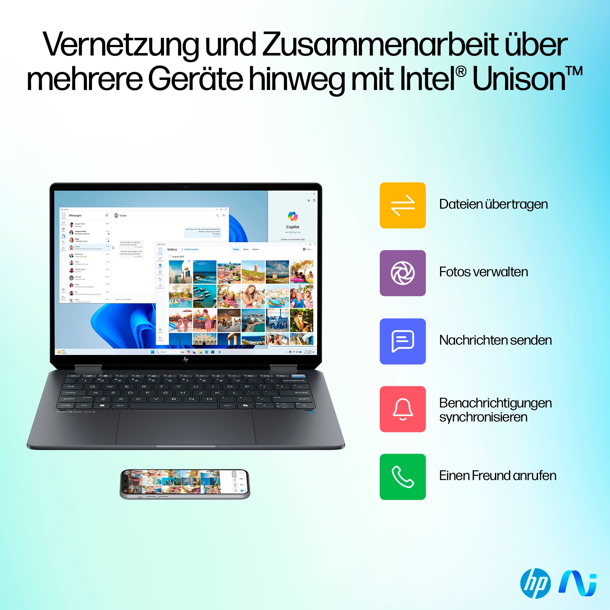 HP Convertible Notebook »OmniBook Ultra Flip 14-fh0091ng«, 35,6 cm, / 14 Zoll, Intel, Core Ultra 9, ARC, 1000 GB SSD