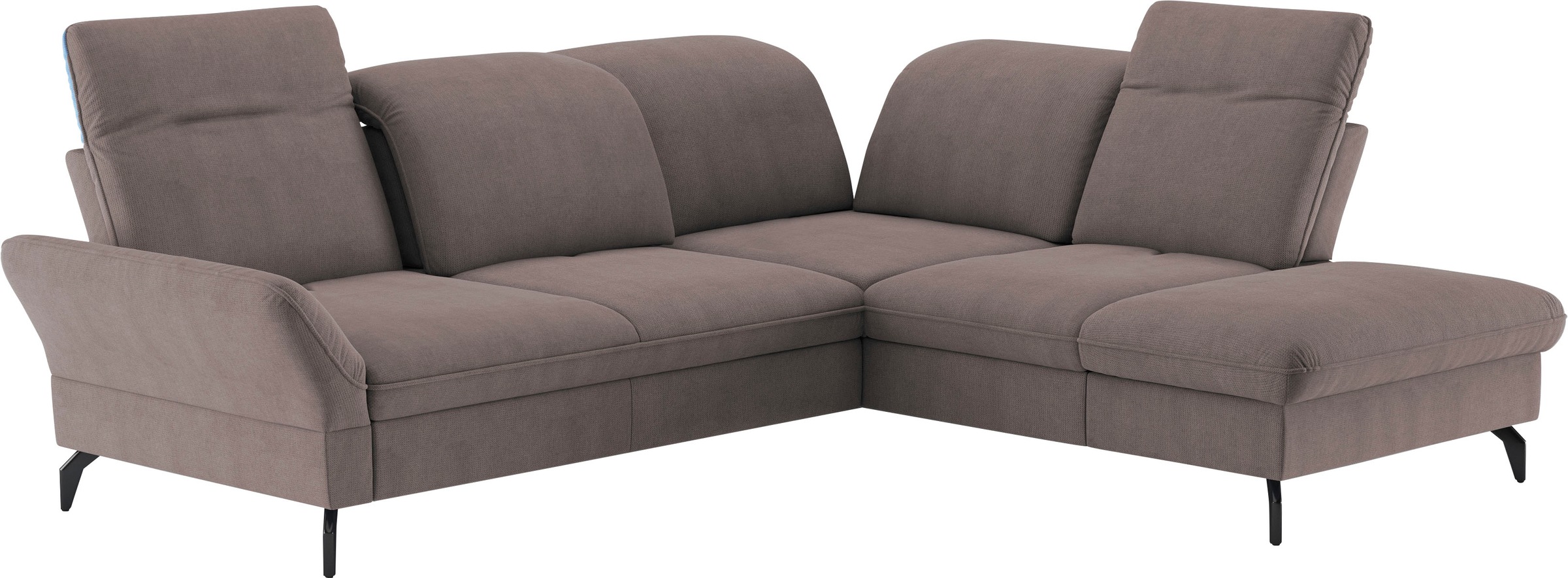 sit&more Ecksofa »Leandro L-Form«, Wahlweise mit Bett-, Kopfteil - und Armlehnfunktion, sowie Stauraum