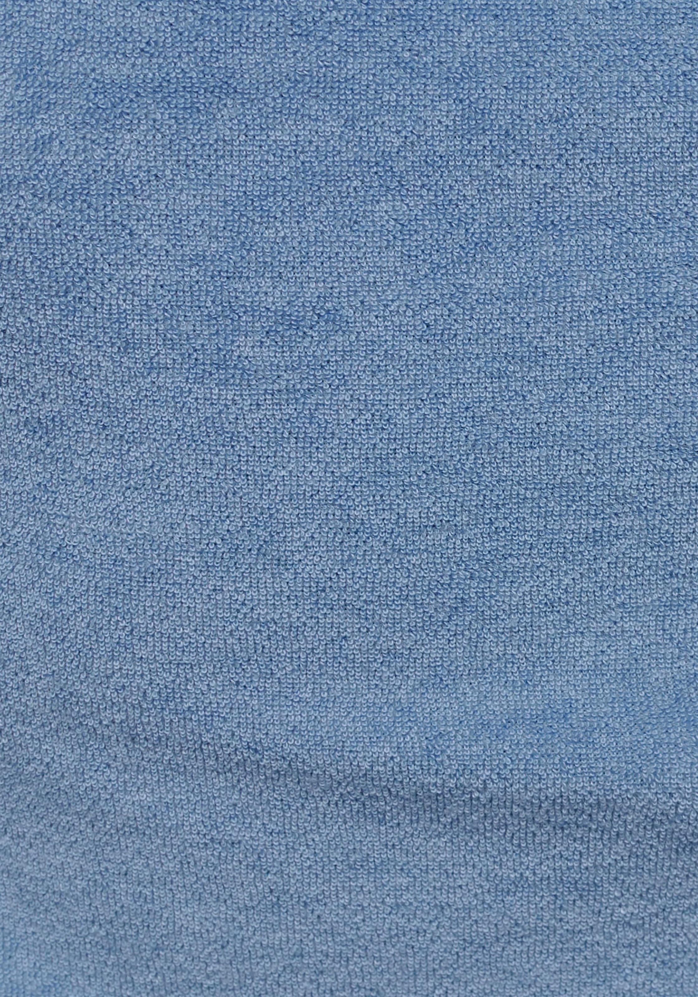 KangaROOS Damenbademantel »Dalia, ideal für Sauna & Spa, Hotelbademantel, Morgenmantel«, (1 St.), Uni-Farben und innen mit Streifen, Bademantel mit Taschen, XS-3XL