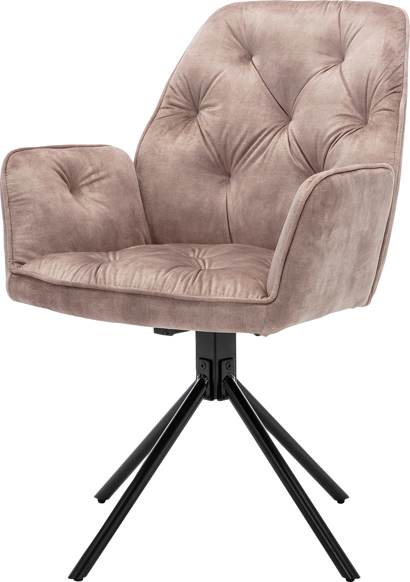 byLIVING Esszimmerstuhl »Sarina«, (Set), 2 St., Samtstoff Velvet, 2er-Set, hochwertiger Vintage-Samt Bezug mit Steppung, 360Grad drehbar