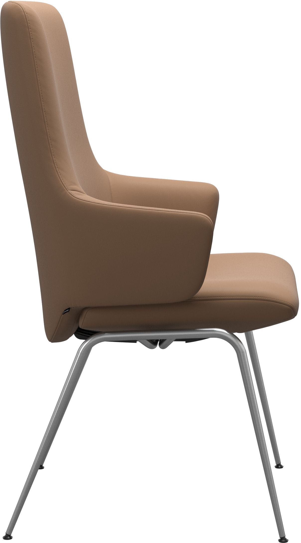 Stressless® Polsterstuhl »Laurel«, Leder BATICK, High Back mit Armlehne, Größe L, mit Beinen aus Stahl in Chrom