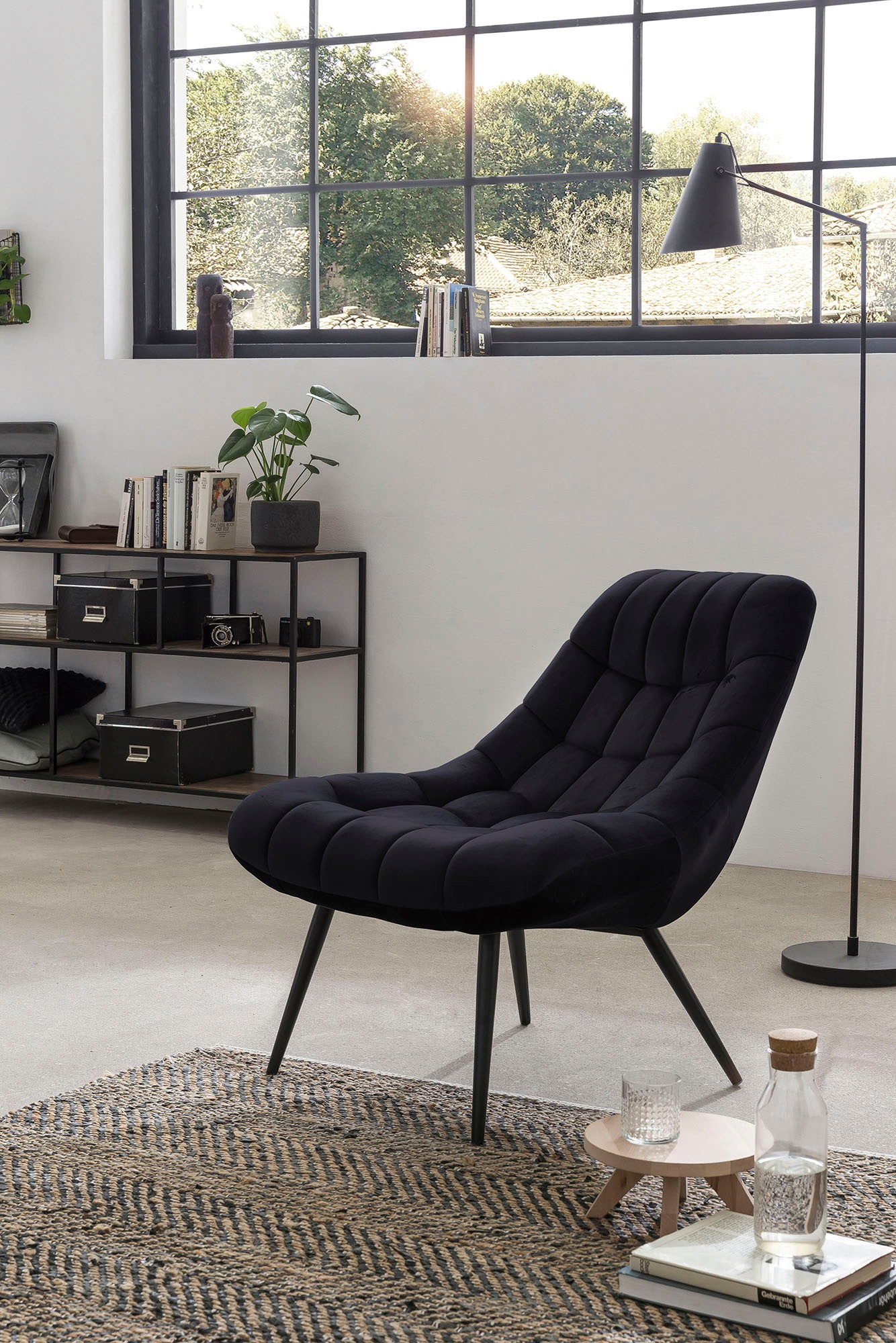 SalesFever Relaxsessel "Toulon - Komfortabler Loungesessel", mit XXL-Steppu günstig online kaufen