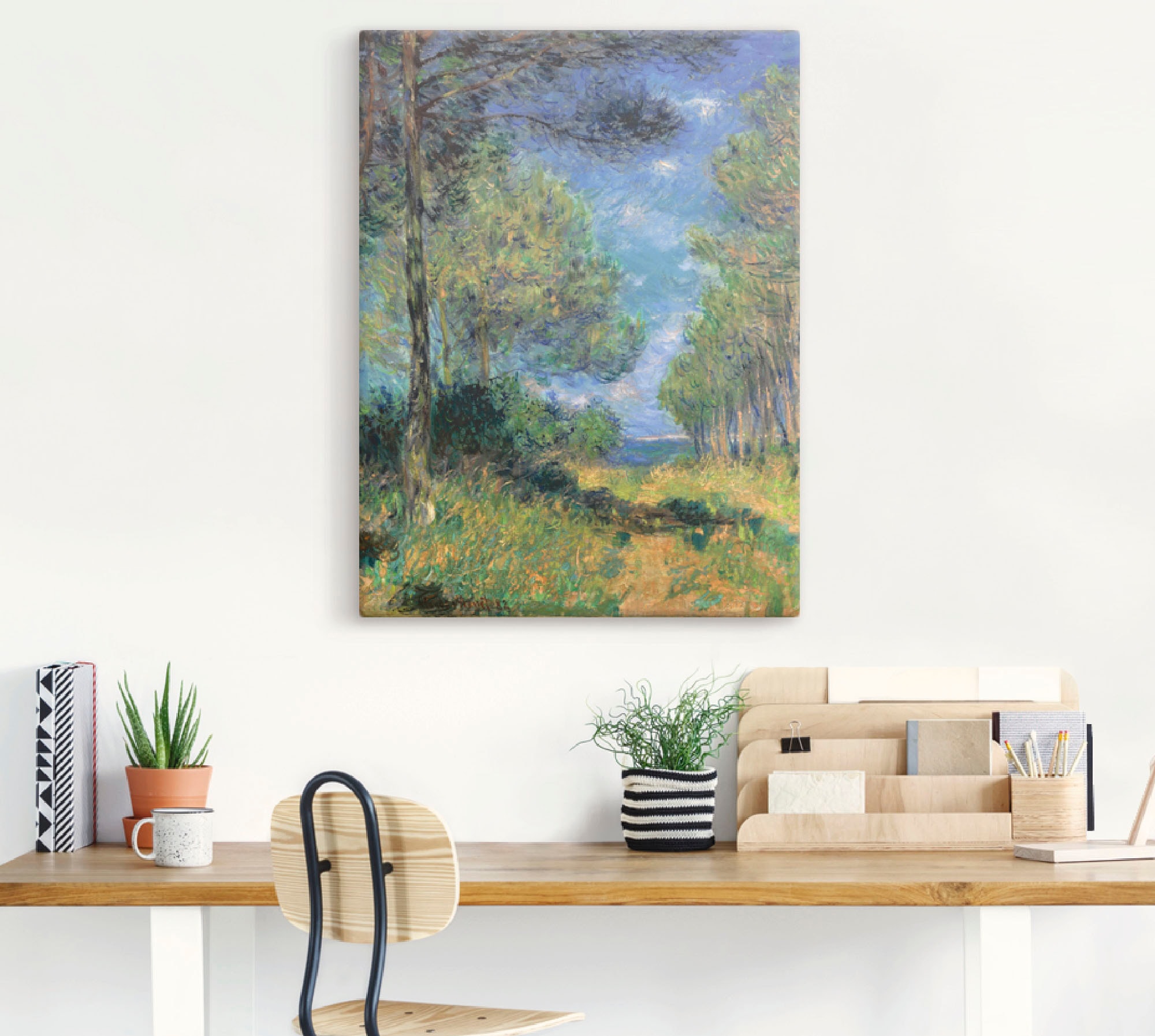 Artland Leinwandbild »Nadelbäume in Varengeville. 1882« Wiesen & Bäume 1 Stk. tlg. auf Holzrahmen gespannt