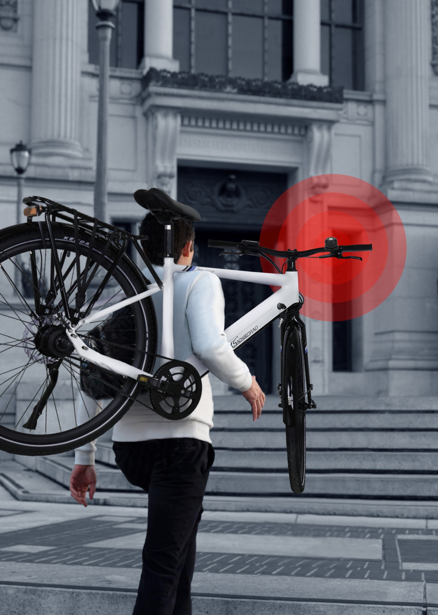 SachsenRad Fahrradklingel »Fahrradklingel iTagger« Einfache Ortung, Datenverschlüsselung, Standortaufzeichnung