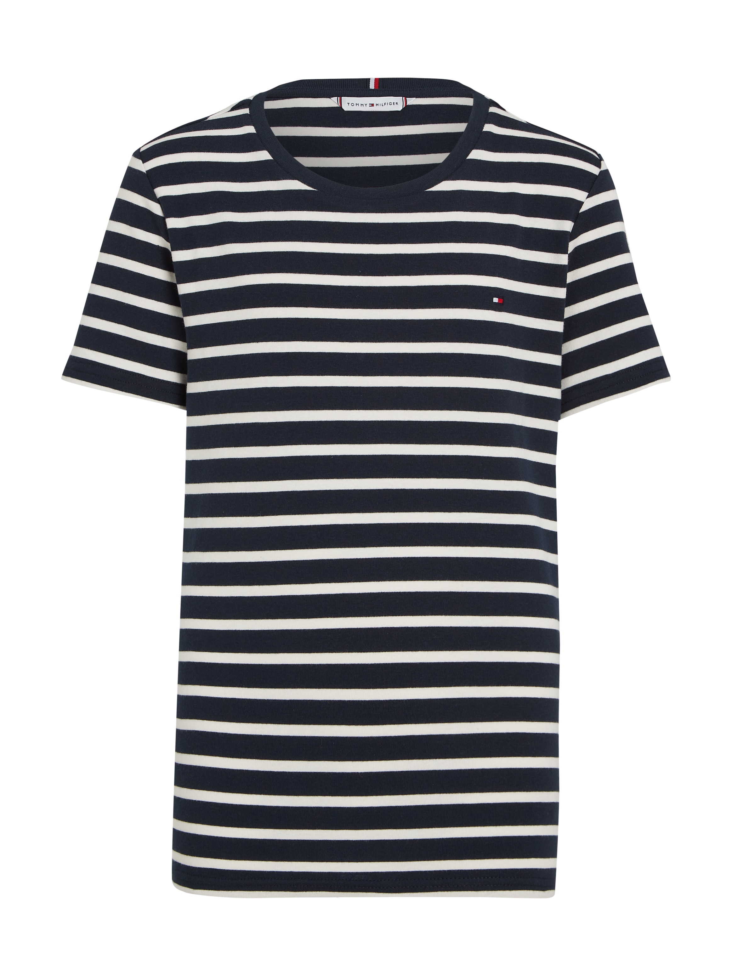 Tommy Hilfiger T-Shirt »SLIM CODY RIB C-NK SS«, mit dezenter Tommy Hilfiger Logostickerei