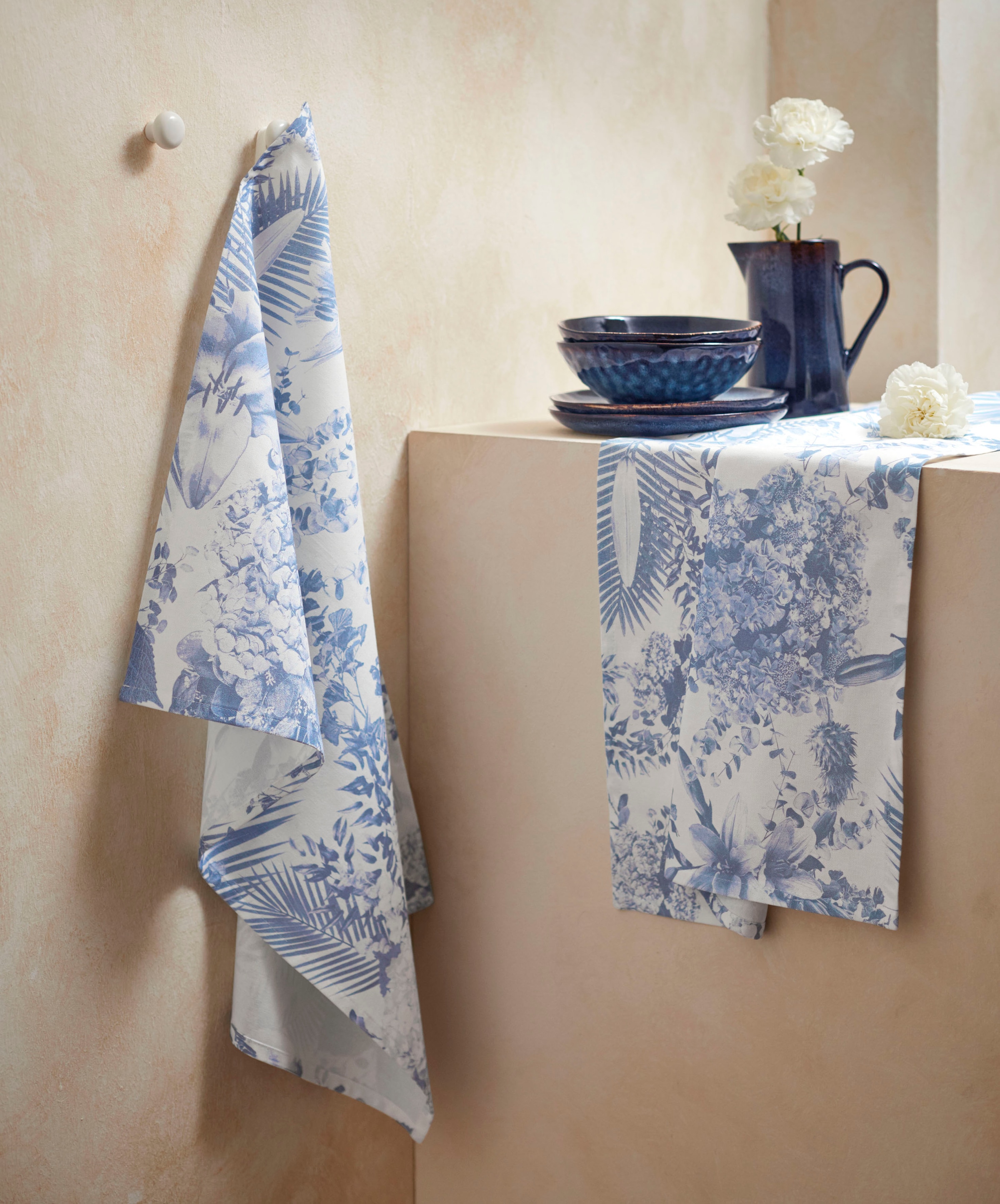 Guido Maria Kretschmer Home&Living Kombiservice »Geschirr-Set, Service Bienveno«, (Set, 12 tlg.), Handmade-Look, jedes Stück ein Unikat, 12 Teile, für 4 Personen