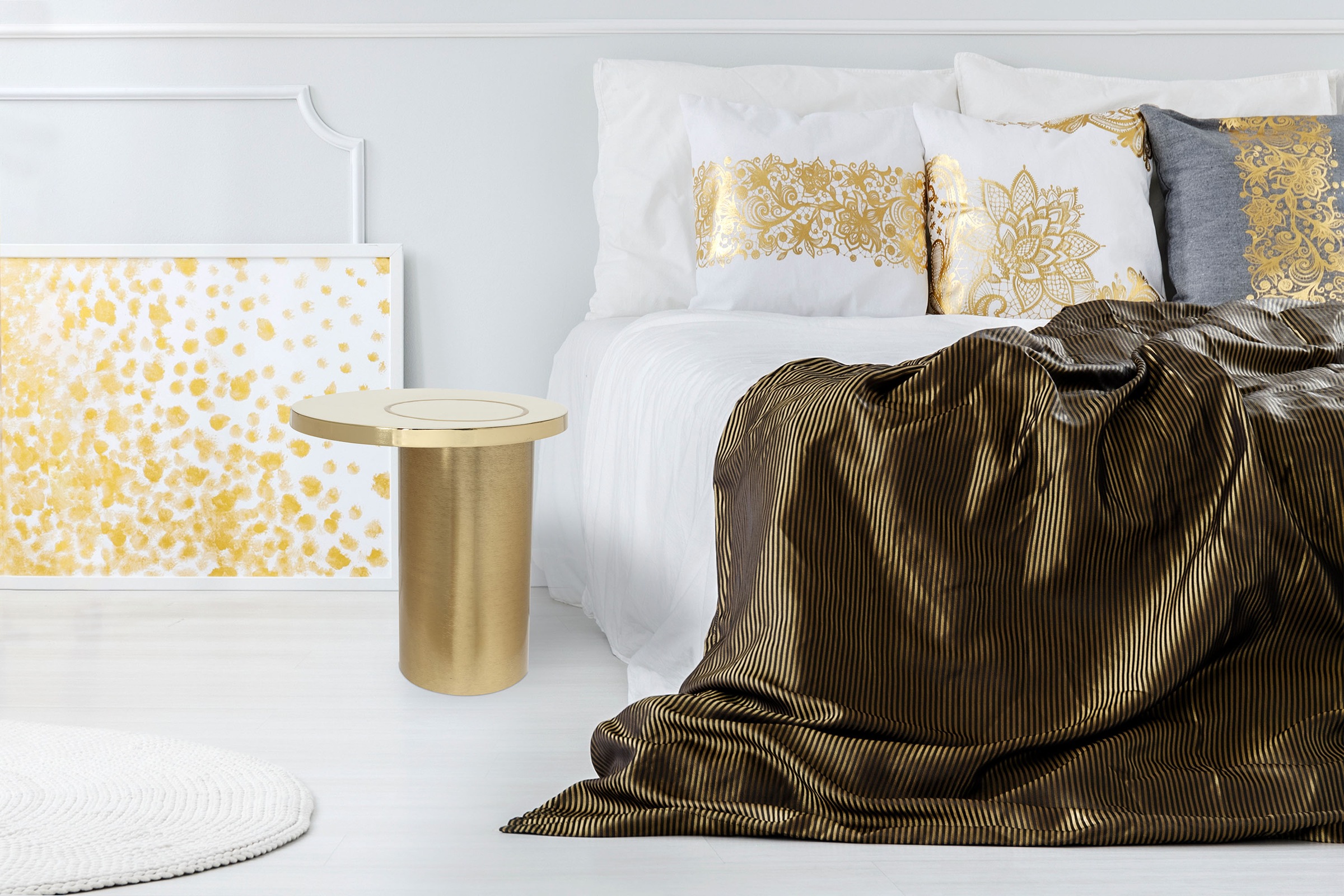 Kayoom Beistelltisch »Art Deco 2325, Beistelltisch aus Eisen, dekoratives D günstig online kaufen