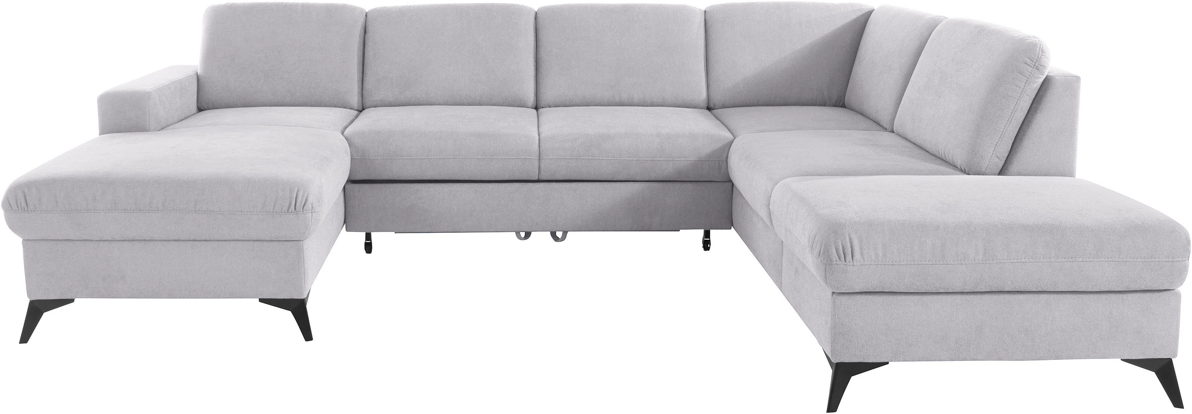 Places of Style Wohnlandschaft »Lolland U-Form«, Wahlweise mit Bettfunktion und Stauraum, auch mit abwischbarem Bezug