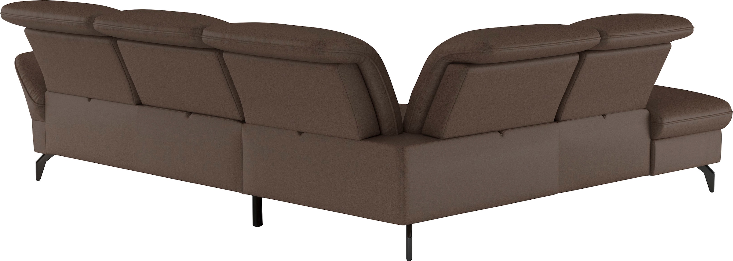 sit&more Ecksofa »Leandro L-Form«, Wahlweise mit Bett-, Kopfteil - und Armlehnfunktion, sowie Stauraum