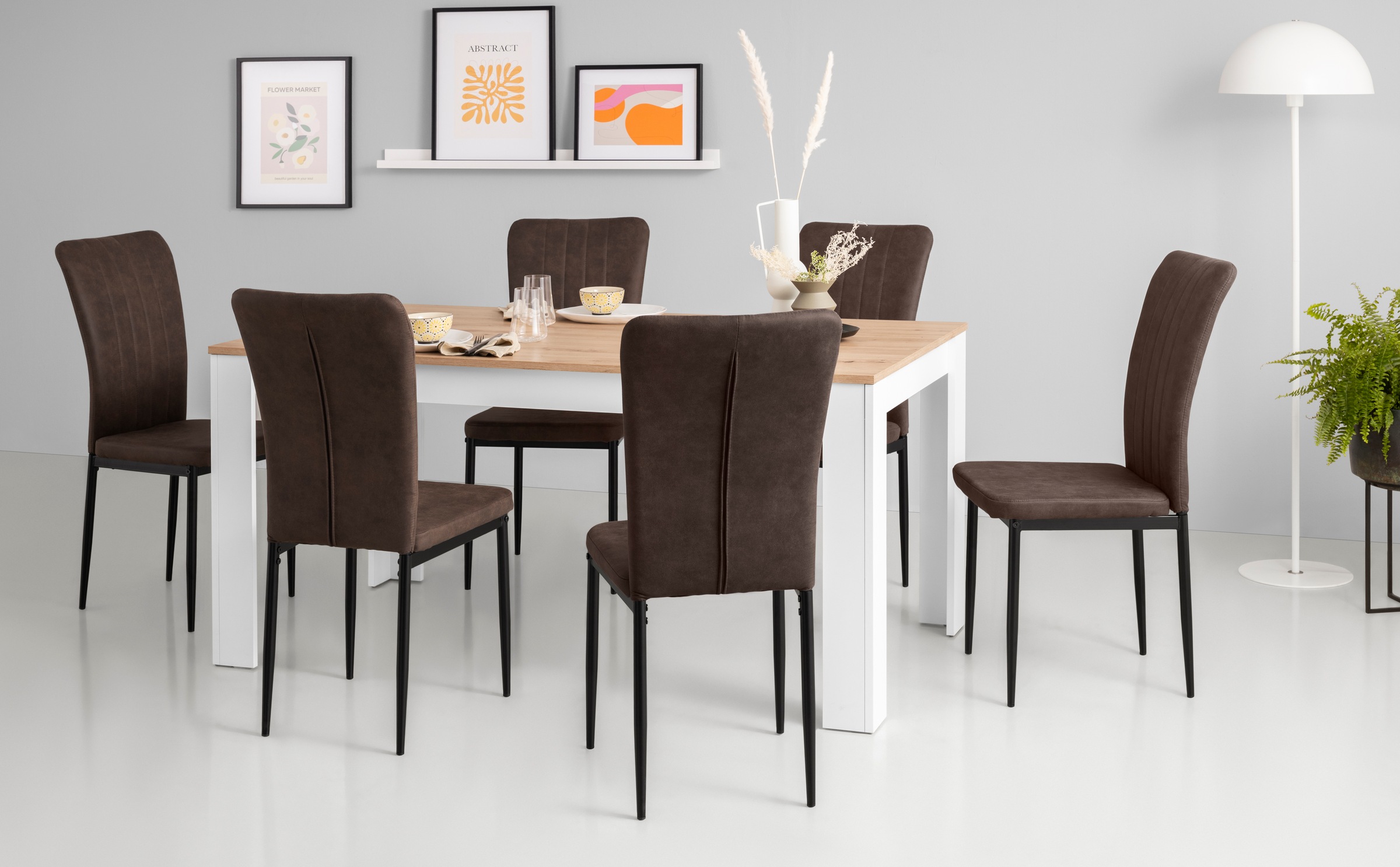 Home affaire 4-Fußstuhl »Bergamo«, (Set), 4 St., Luxus-Microfaser Vintage, günstig online kaufen