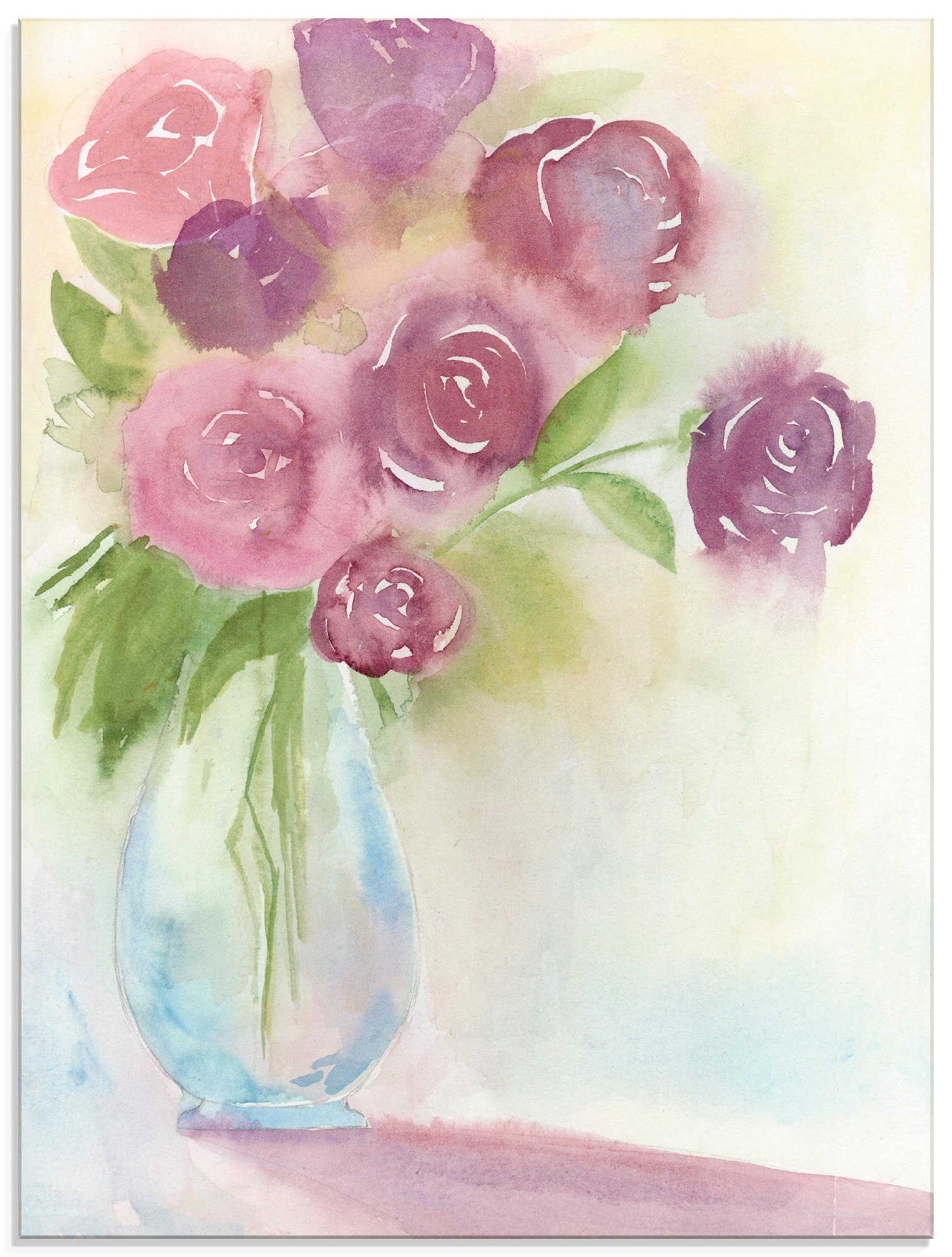 Artland Glasbild "Leuchtener Strauß II", Blumen, (1 St.), in verschiedenen günstig online kaufen