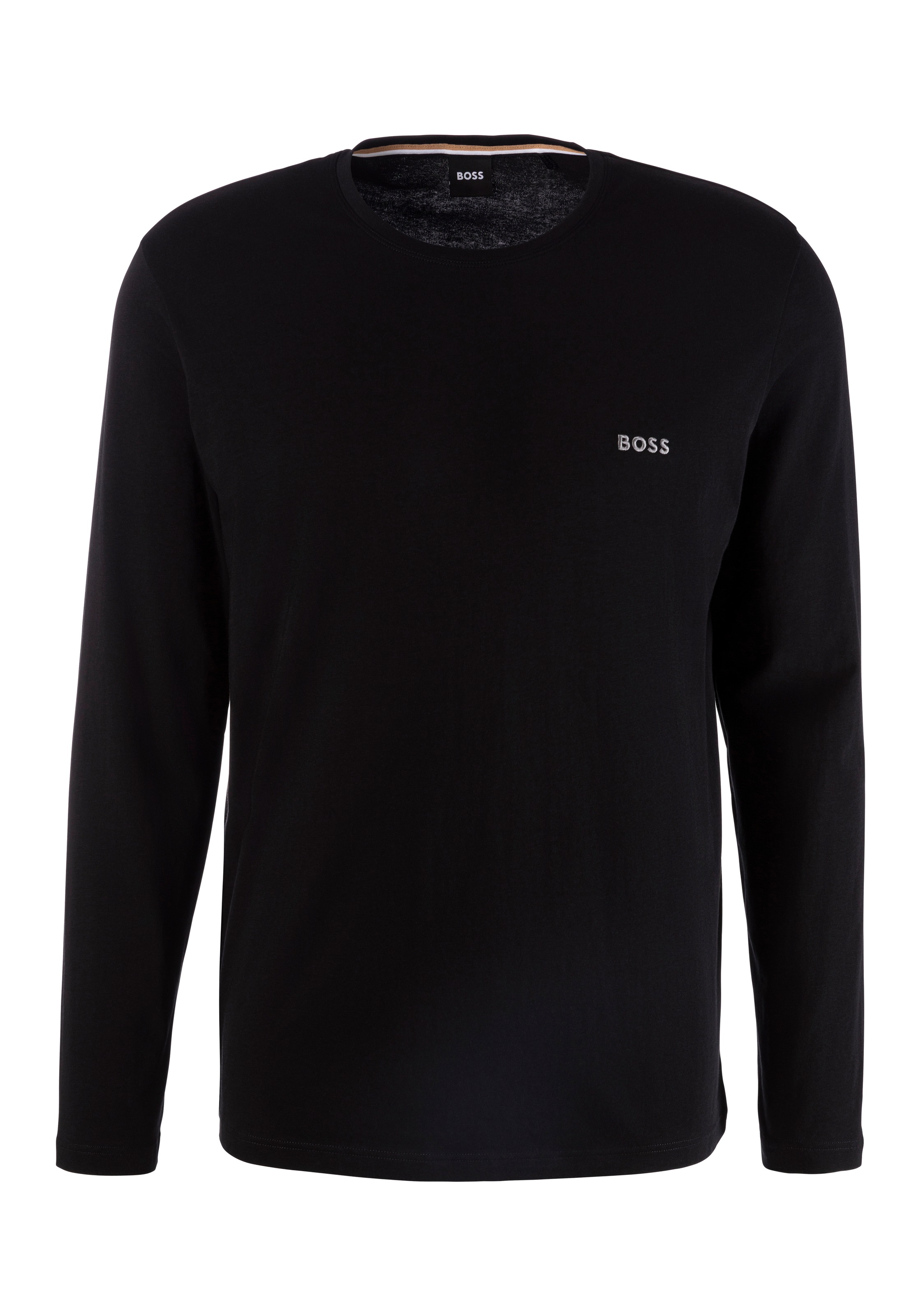 BOSS Langarmshirt »Mix&Match LS-Shirt R«, mit BOSS Stickerei auf der Brust