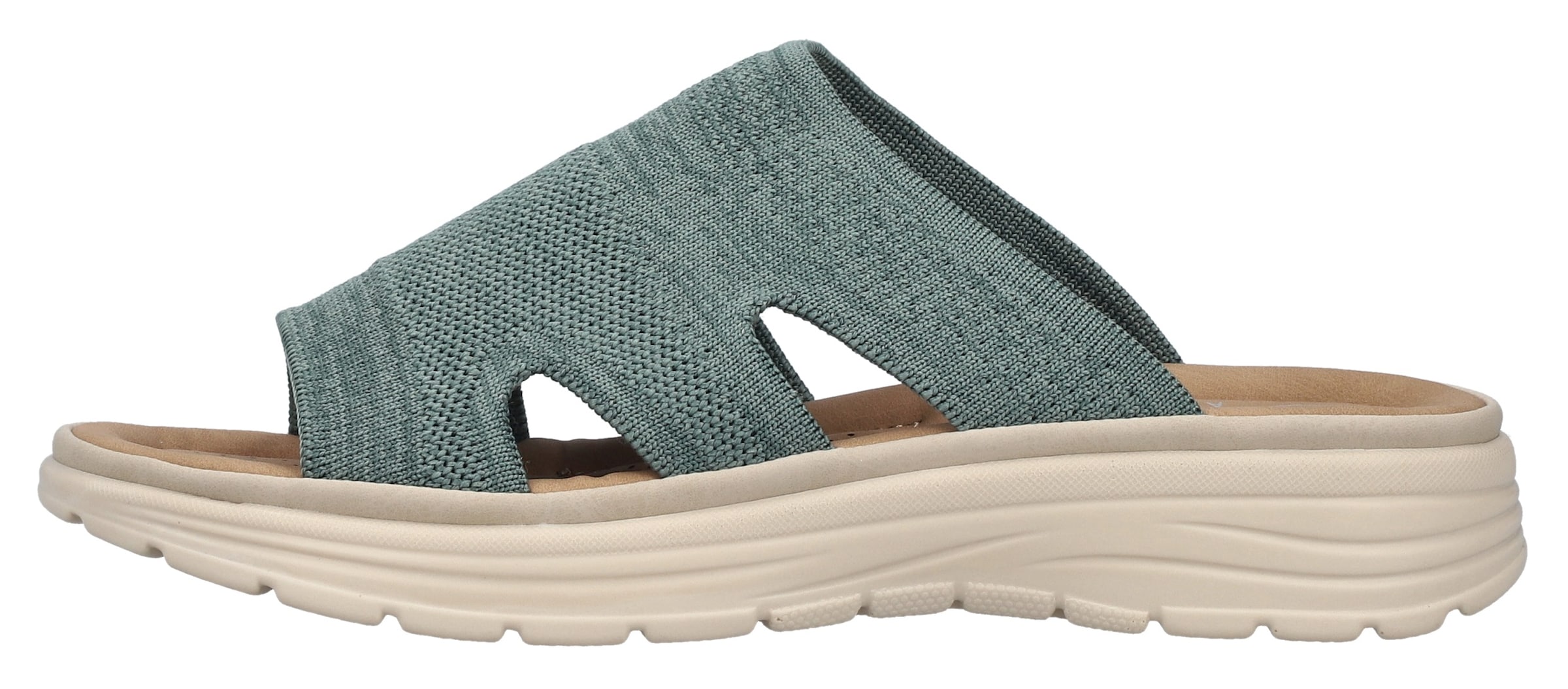 Rieker Pantolette, Sommerschuh, Hausschuh, Schlappen, Strandschuh mit Fußbett