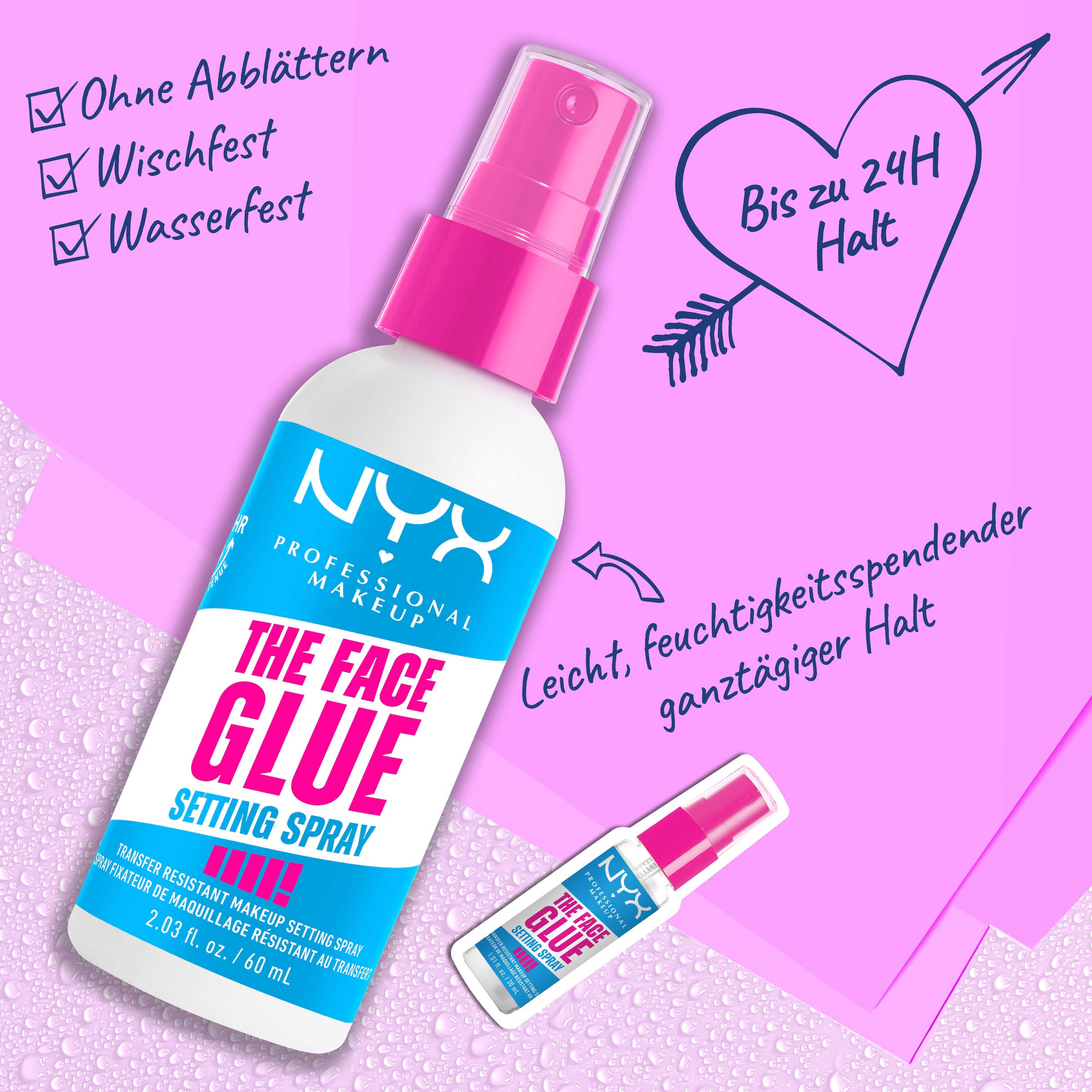 NYX Fixierspray »NYX Professional Makeup The Face Glue Setting Spray«