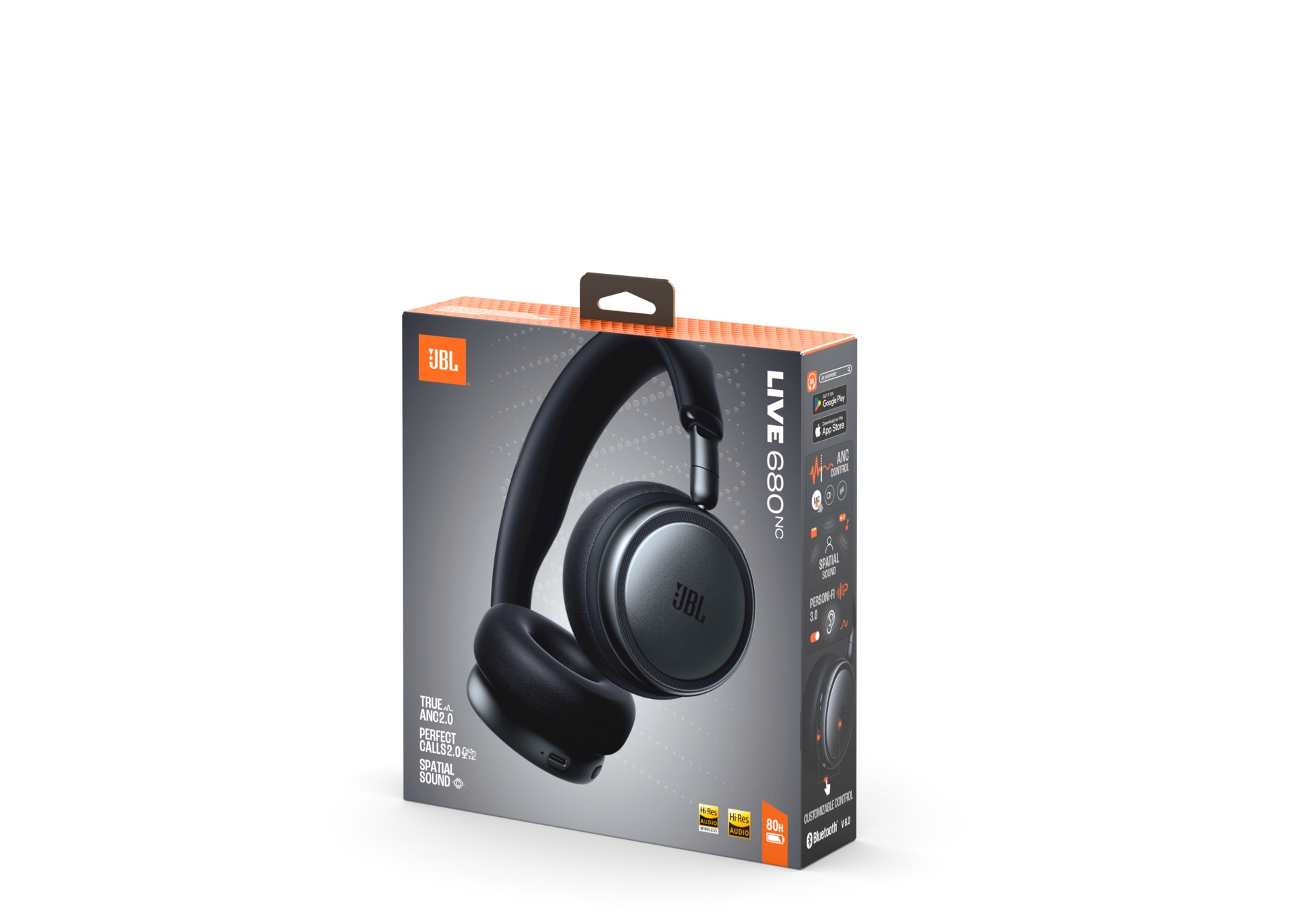 JBL On-Ear-Kopfhörer »LIVE 680NC« A2DP Bluetooth Active Noise Cancelling (ANC) | Freisprechfunktion | Wireless-Audio-Streaming Kabelloser On-Ear-Kopfhörer mit Noise-Cancelling