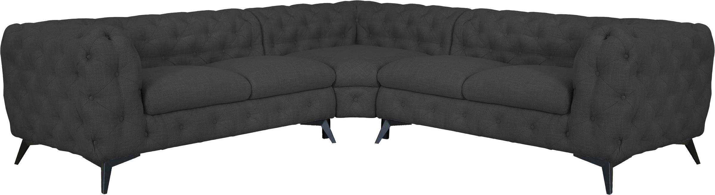 Home affaire Chesterfield-Sofa »Ecksofa GLYNIS L-Form mit Wellenunterfederu günstig online kaufen