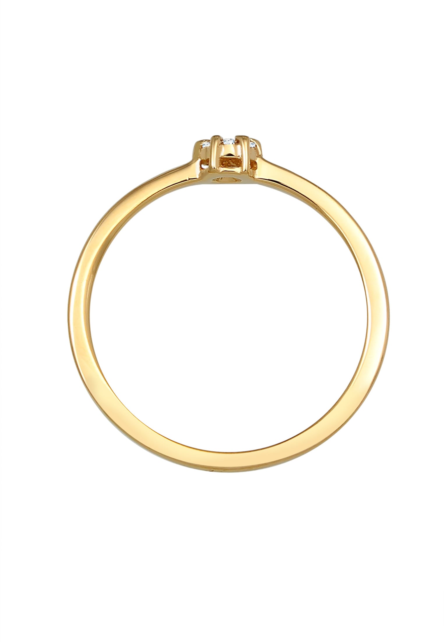Elli DIAMONDS Verlobungsring »Diamant Weiß Brillantschliff (0.045 ct) 585 Gelbgold«