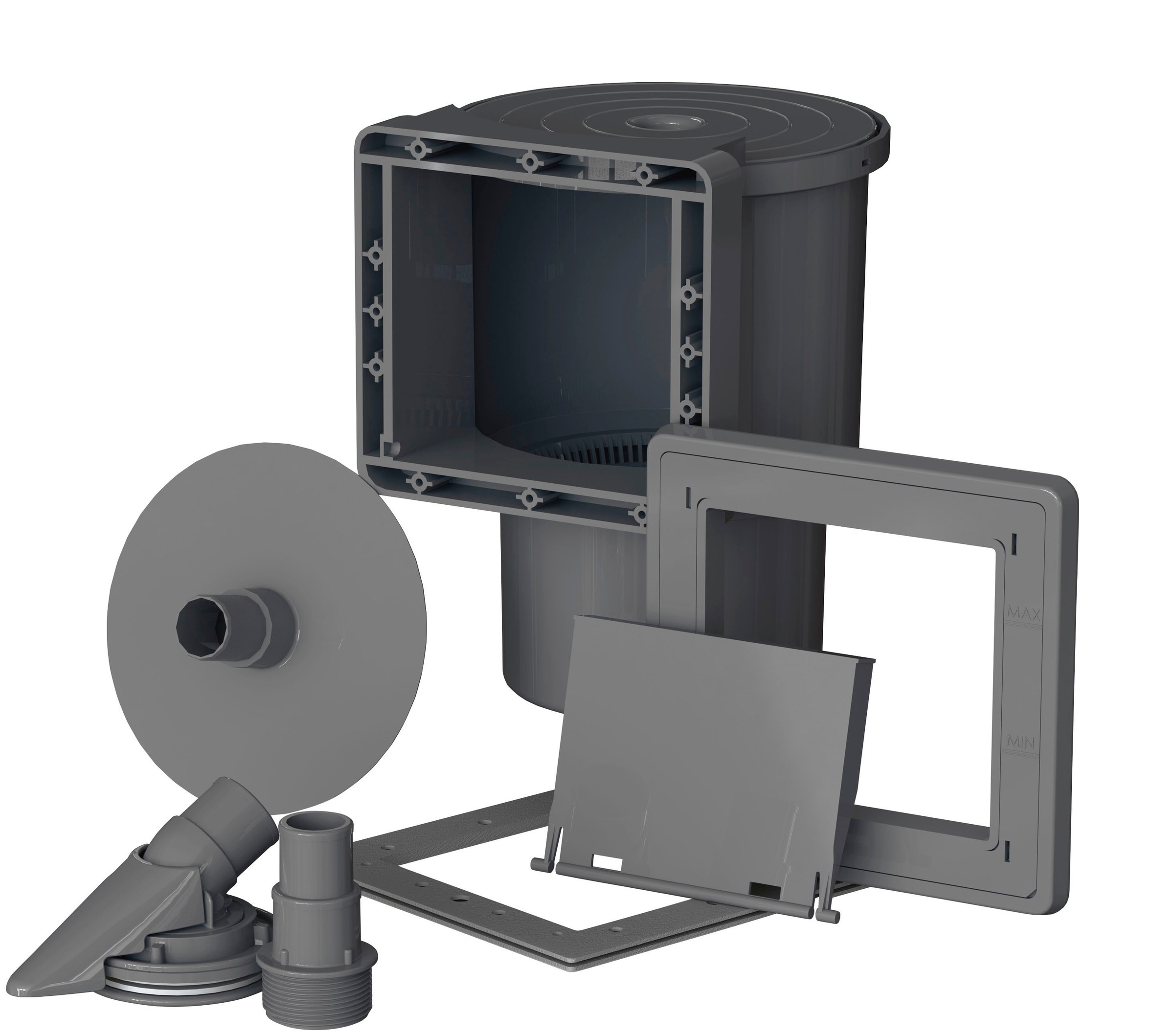 Gre Rundpool »GRAPHITE« 4-tlg., Stahlwandpool, in verschiedenen Größen