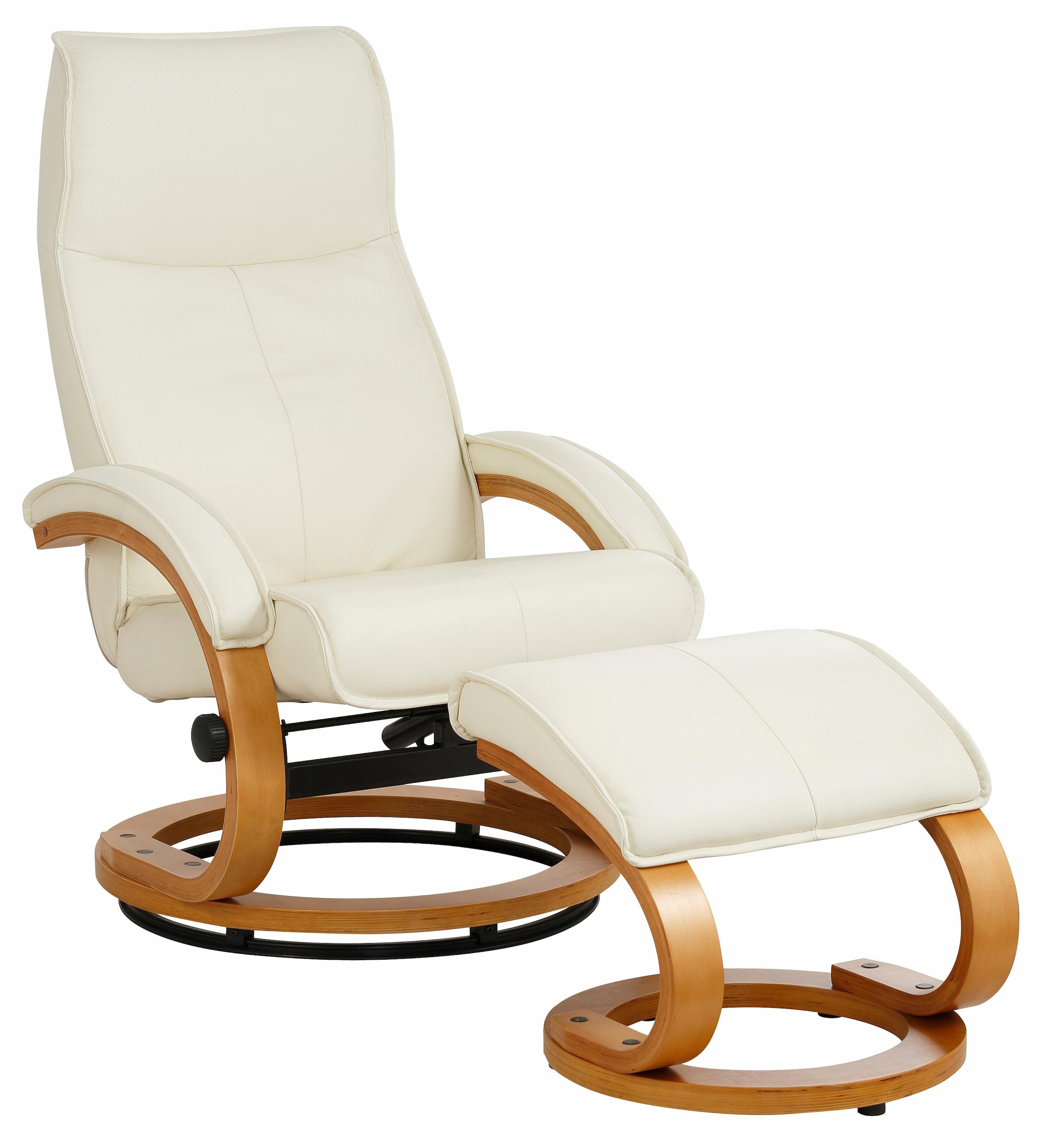 Home affaire Relaxsessel »Paris, TV-Sessel mit Hocker und manueller Liegefunktion«, (Set, 2 St., bestehend aus Sessel und Hocker), Set (Sessel und Hocker), Dreh- und Kippfunktion, NaturLEDER®