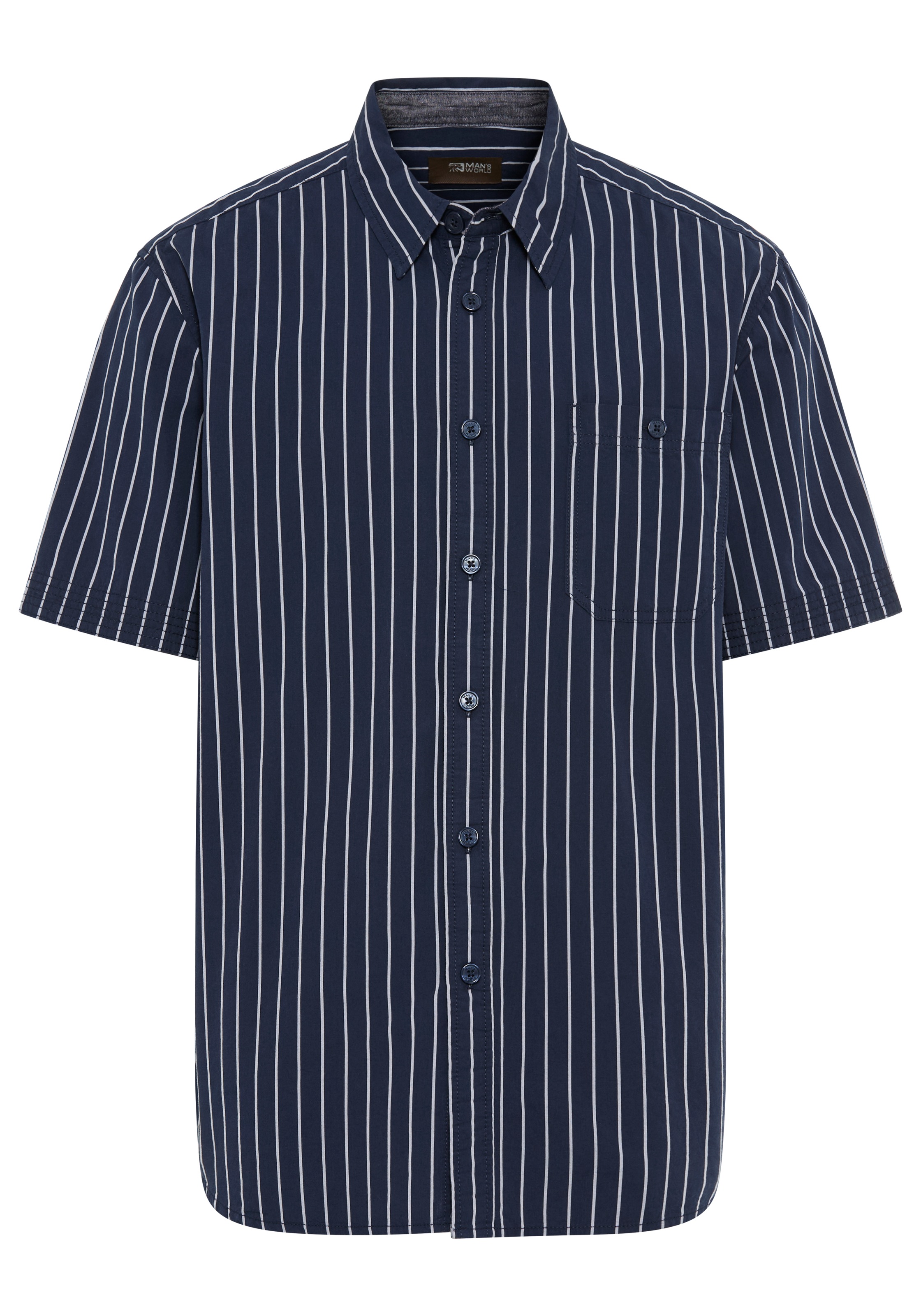 Man's World Kurzarmhemd modern gestreift