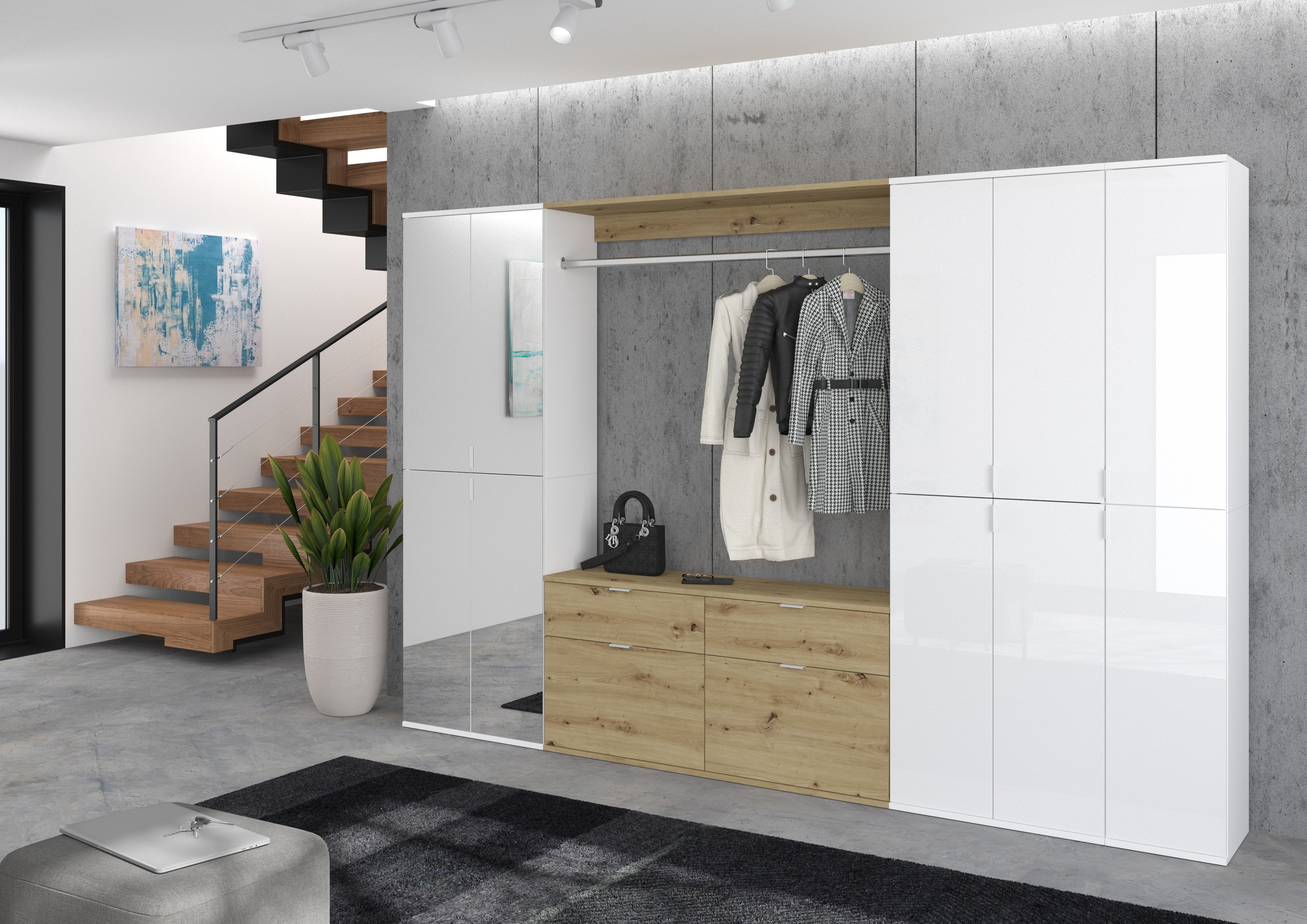 INOSIGN Garderoben-Set »Trondheim, Breite 273 cm, 6-teilig, bestehend aus:« günstig online kaufen