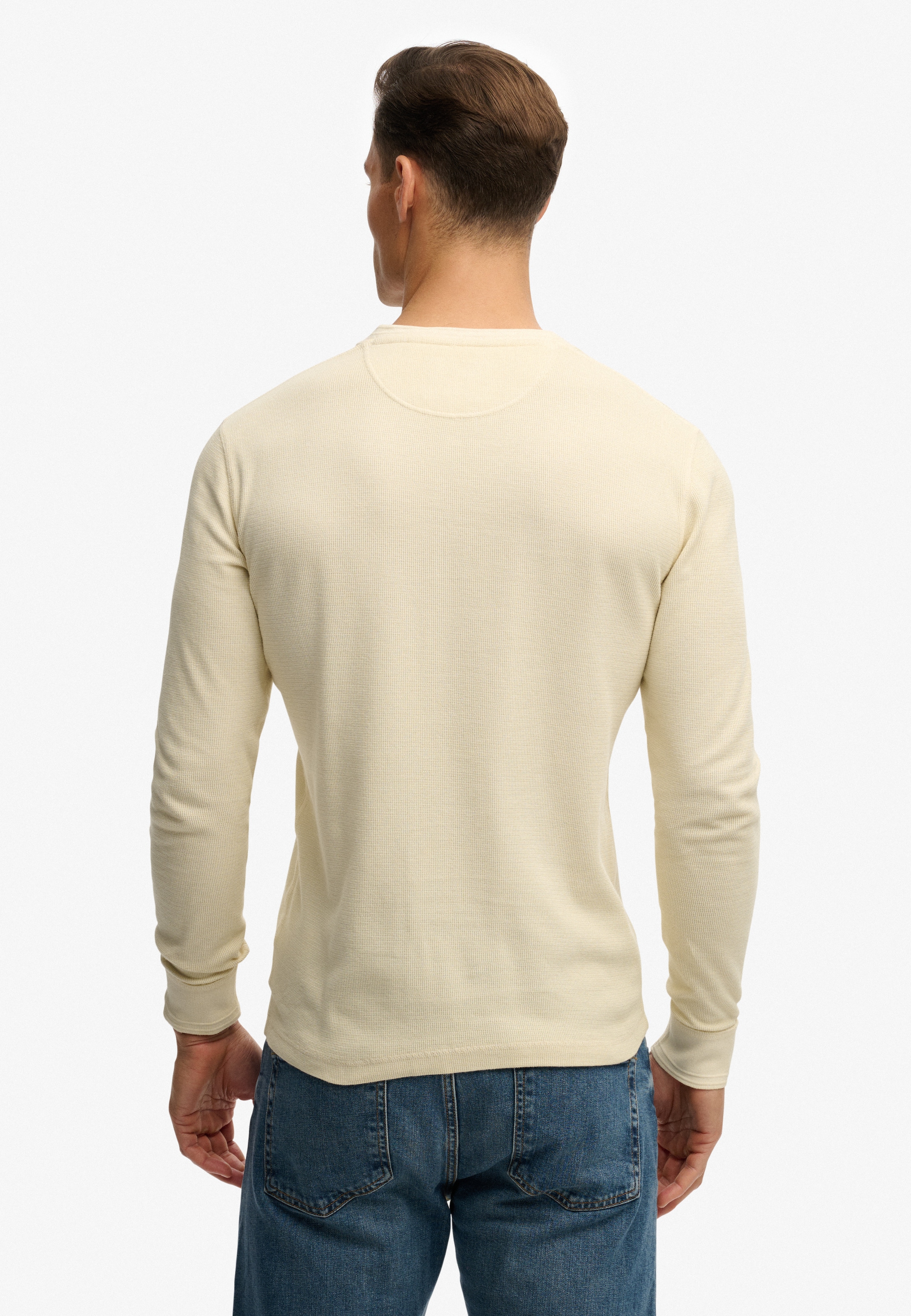 Superdry Langarmshirt »LW TEXTURED GRANDAD TOP«