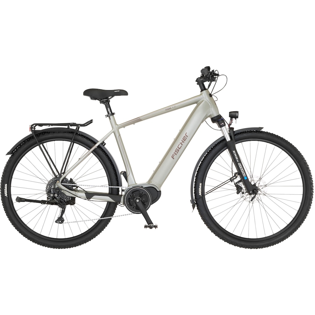 FISCHER Fahrrad E-Bike »TERRA 4.0i 55«, 10 Gang, Shimano, Deore, Mittelmotor 250 W, (mit Fahrradschloss)