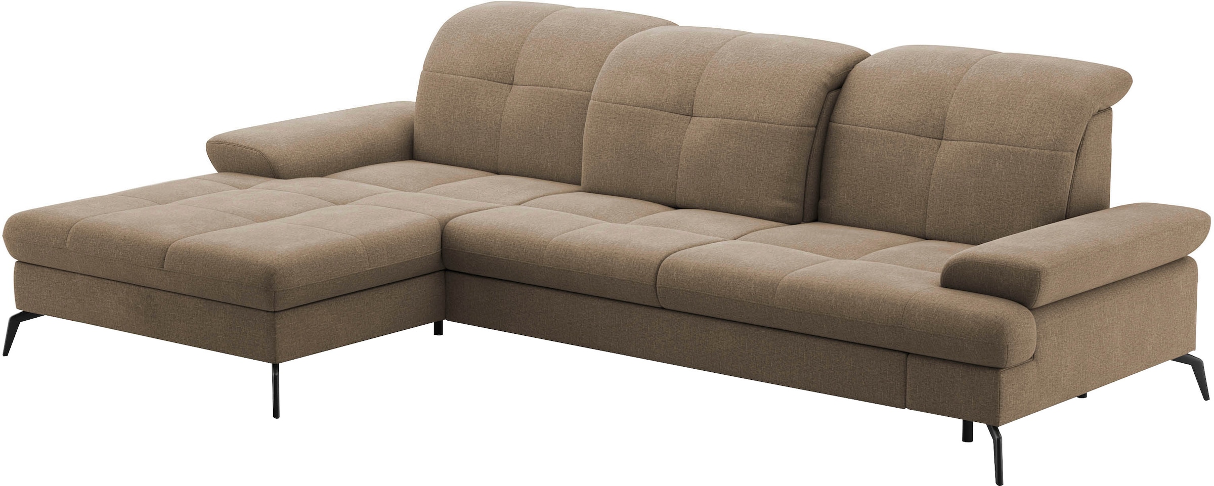 sit&more Ecksofa »Amica, L-Form, inkl. Sitztiefenverstellung & Armteilverstellung«, wahlweise mit Bettfunktion, Bettkasten und Kopfteilverstellung